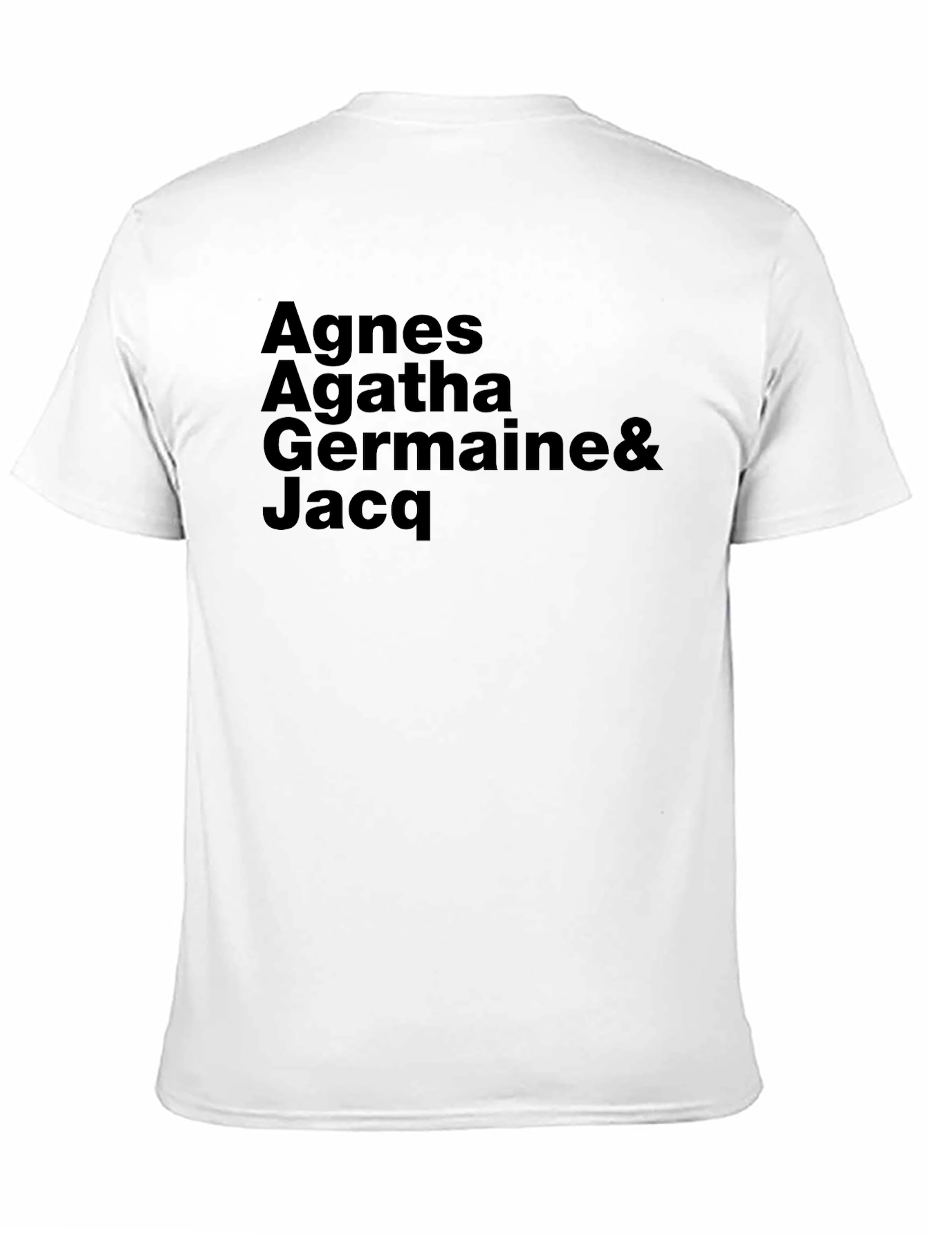 Agnes Agatha Germaine & Jacq Black T-Shirt