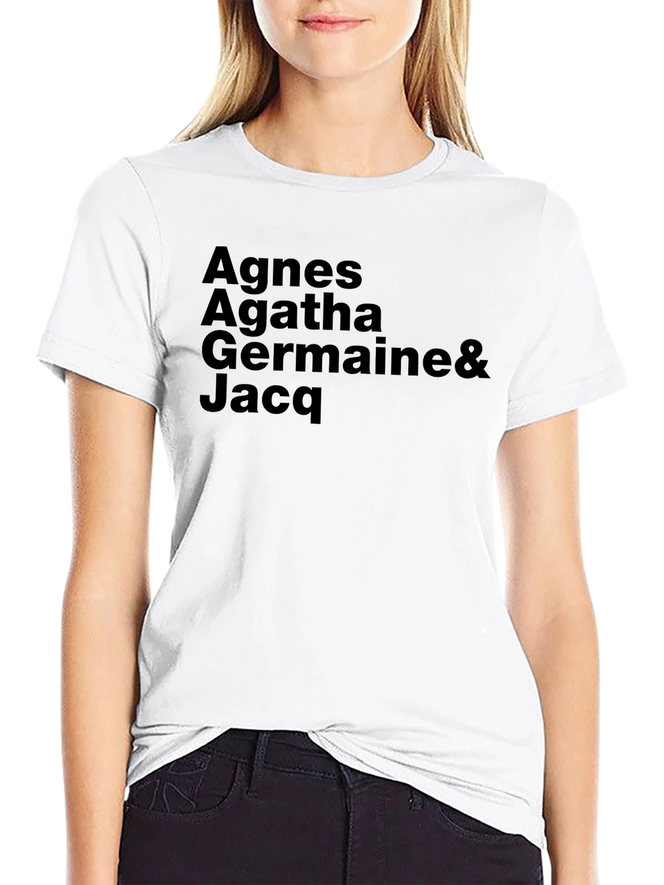 Agnes Agatha Germaine & Jacq Black T-Shirt