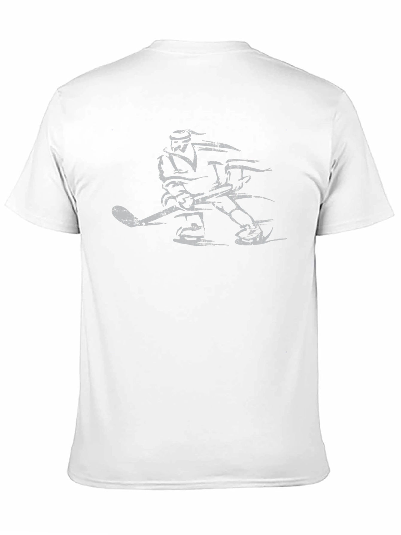 Hockey Player Graphic Tee - Black Casual Shirt