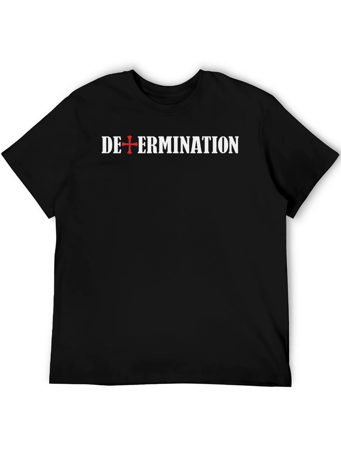 Determination Graphic Tee - Stylish Black T-Shirt