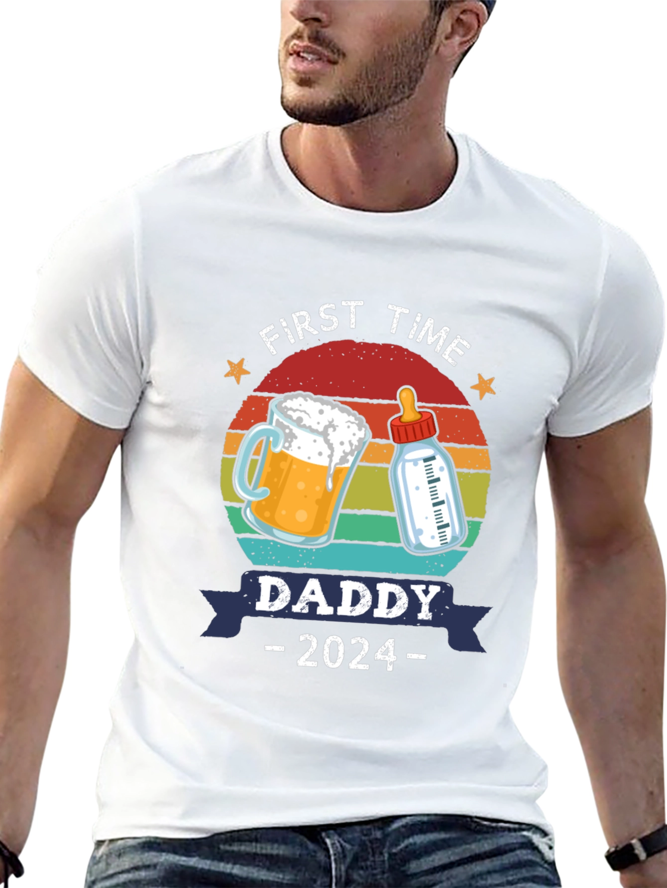 First Time Daddy 2024 T-Shirt - New Dad Gift