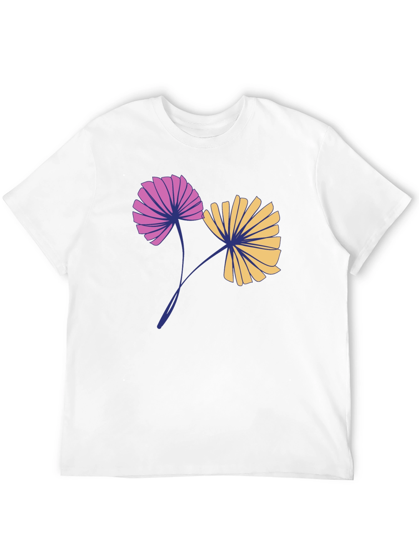 Floral Print Black T-Shirt for Men