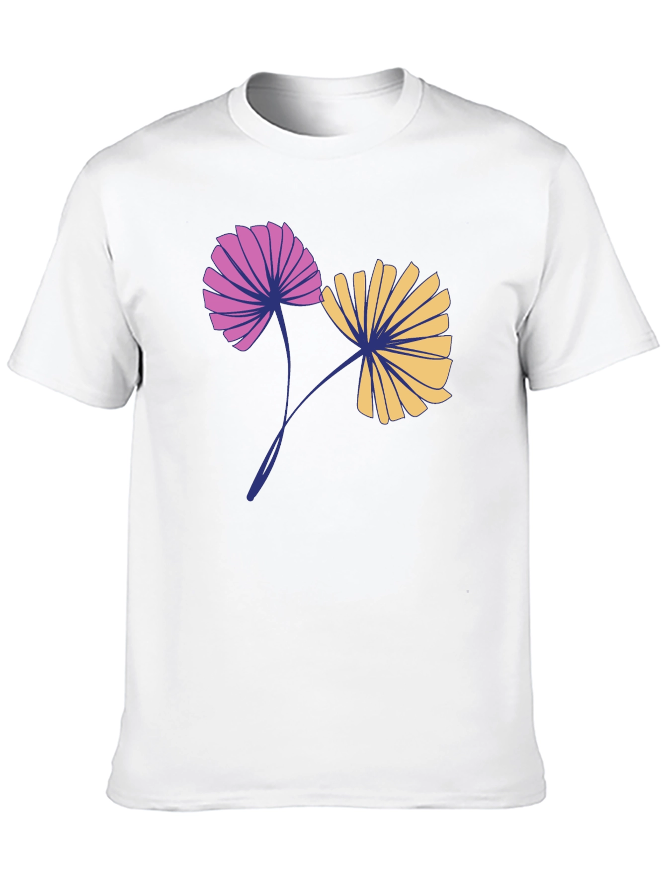 Floral Print Black T-Shirt for Men