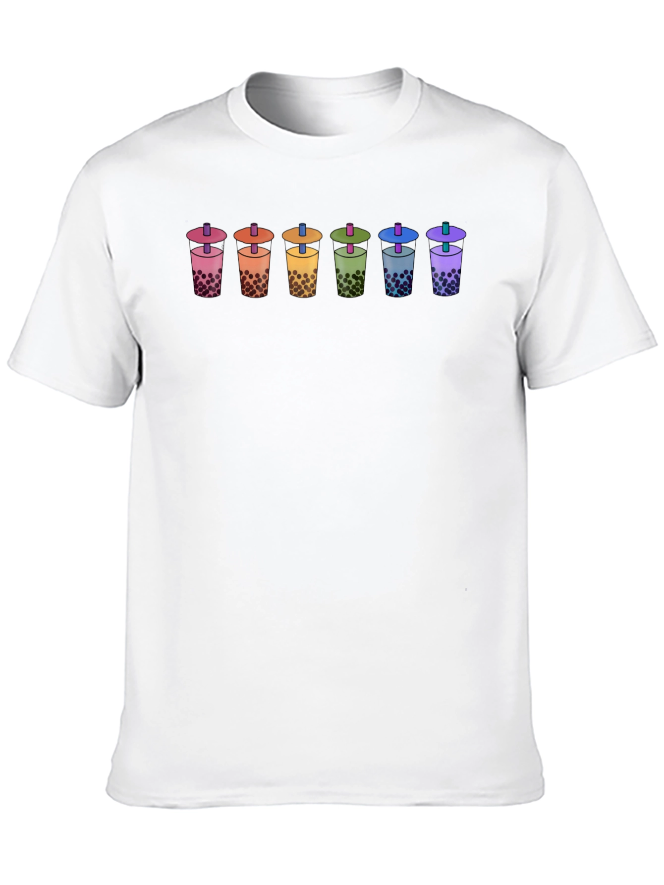 Rainbow Bubble Tea T-Shirt - Unisex Cotton Tee
