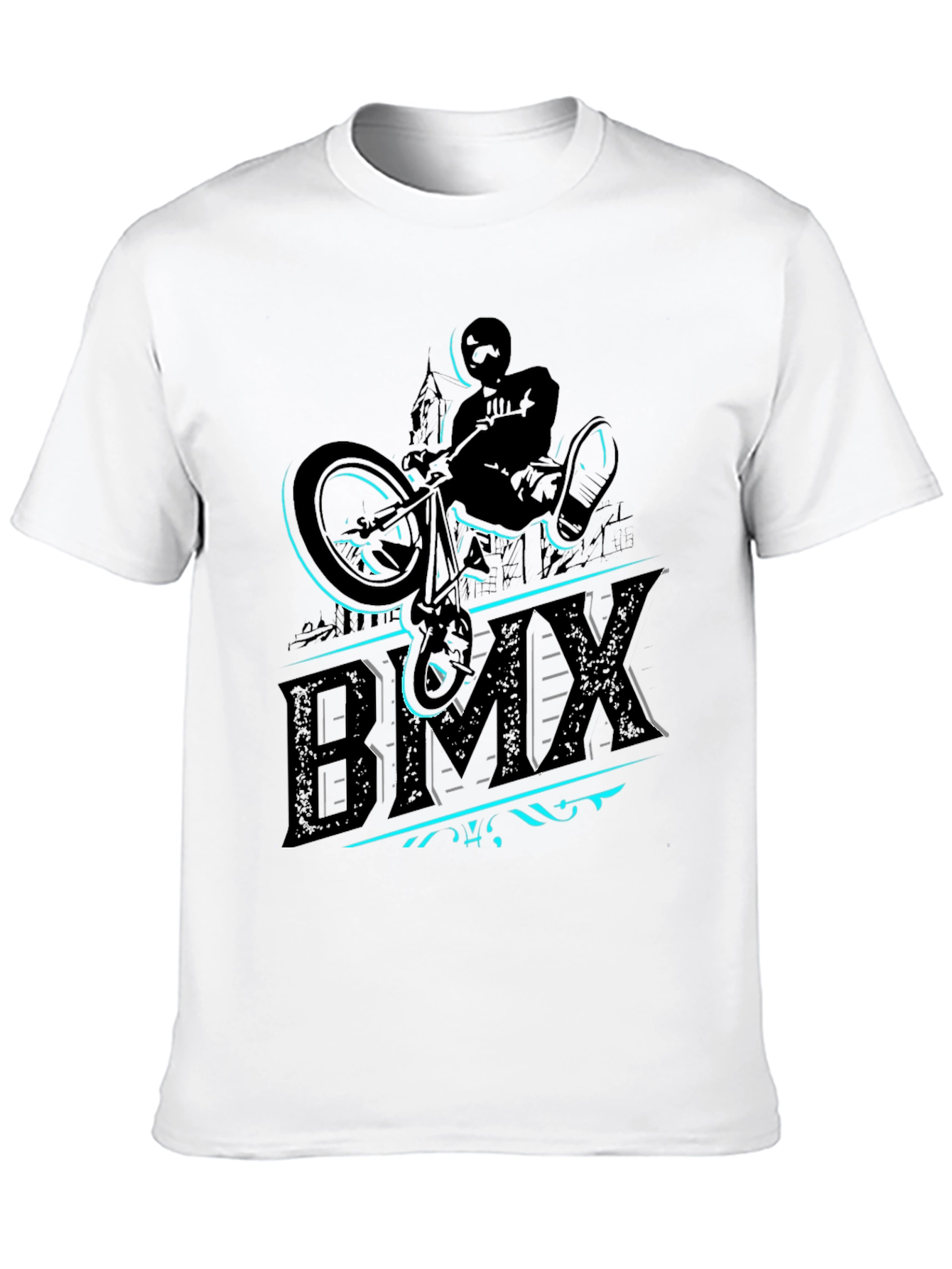 BMX Rider Graphic Tee - Black Cotton