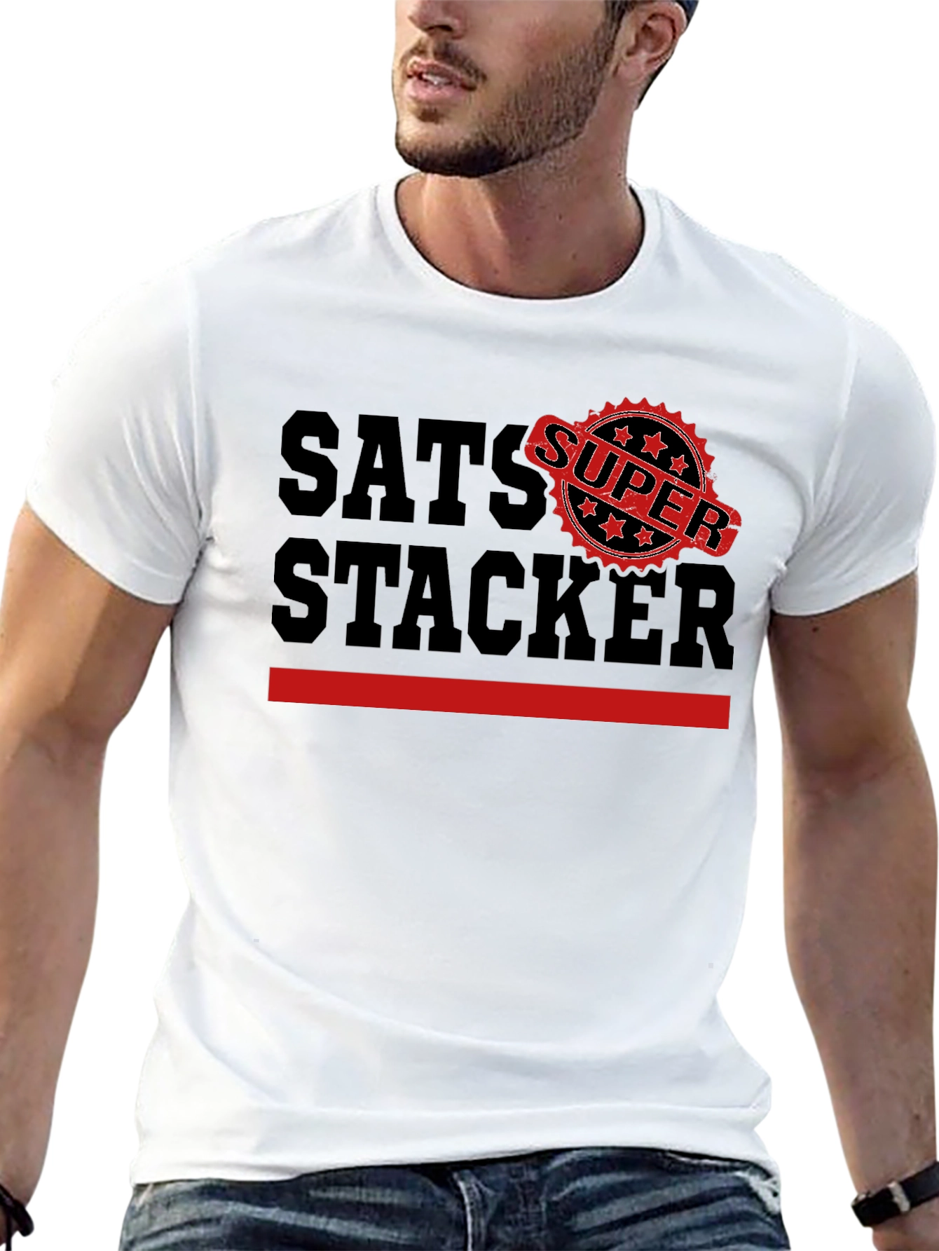 Sats Stacker Super Black T-Shirt