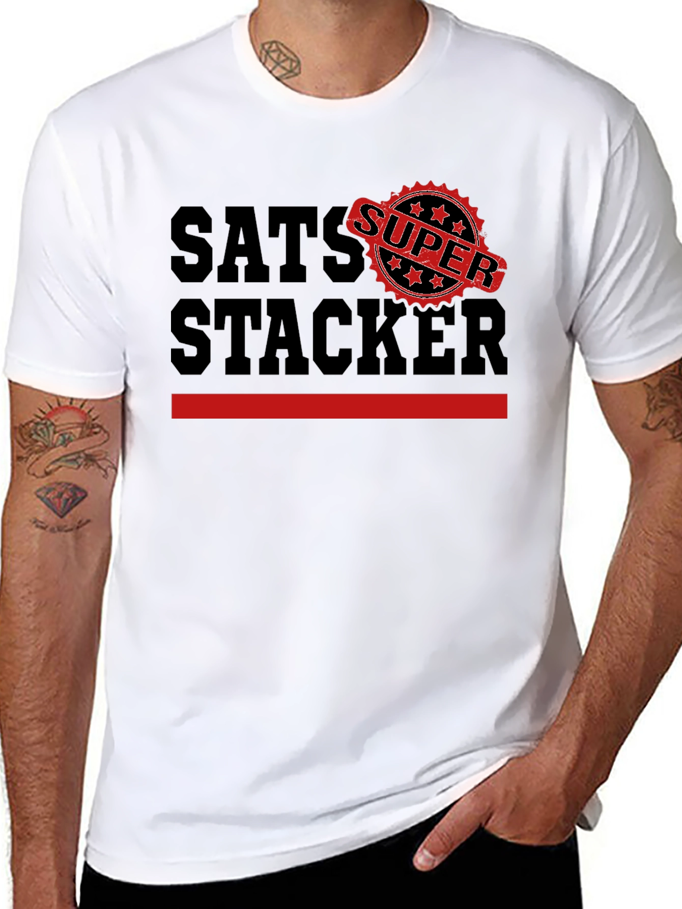 Sats Stacker Super Black T-Shirt