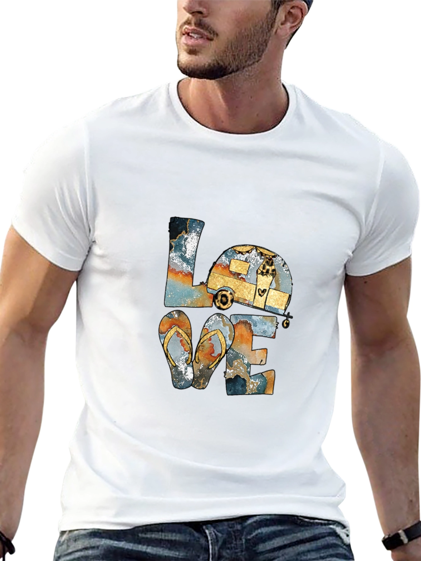 Love Camping Flip Flops T-Shirt
