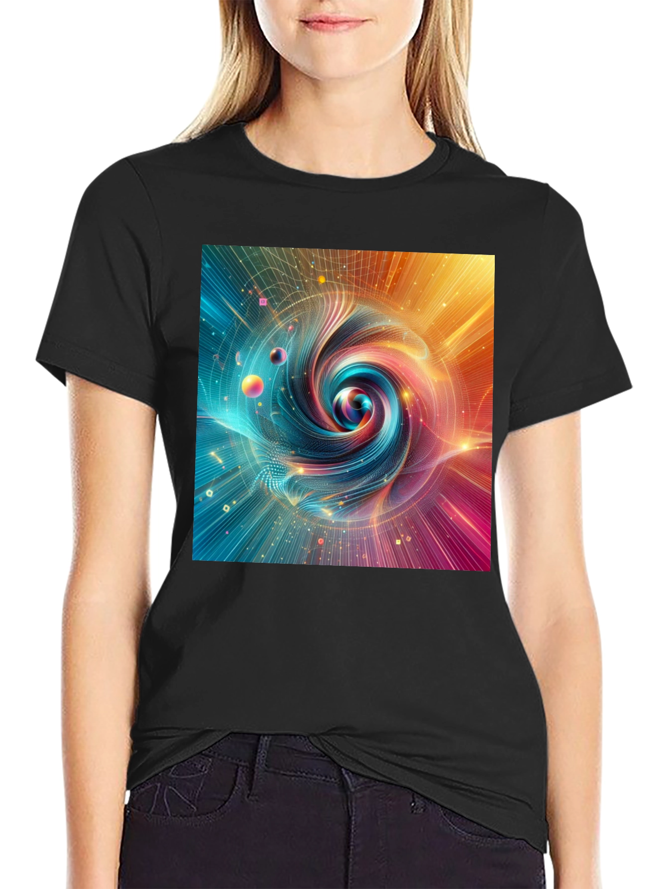 Vortex Graphic T-Shirt: Abstract Swirl Design