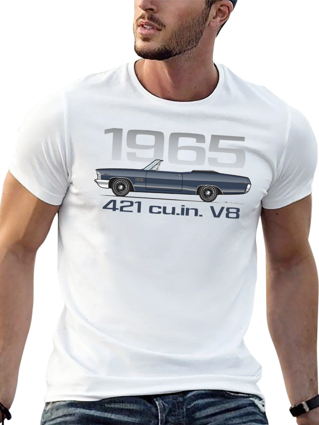 1965 Car T-Shirt - 421 cu.in. V8 Engine