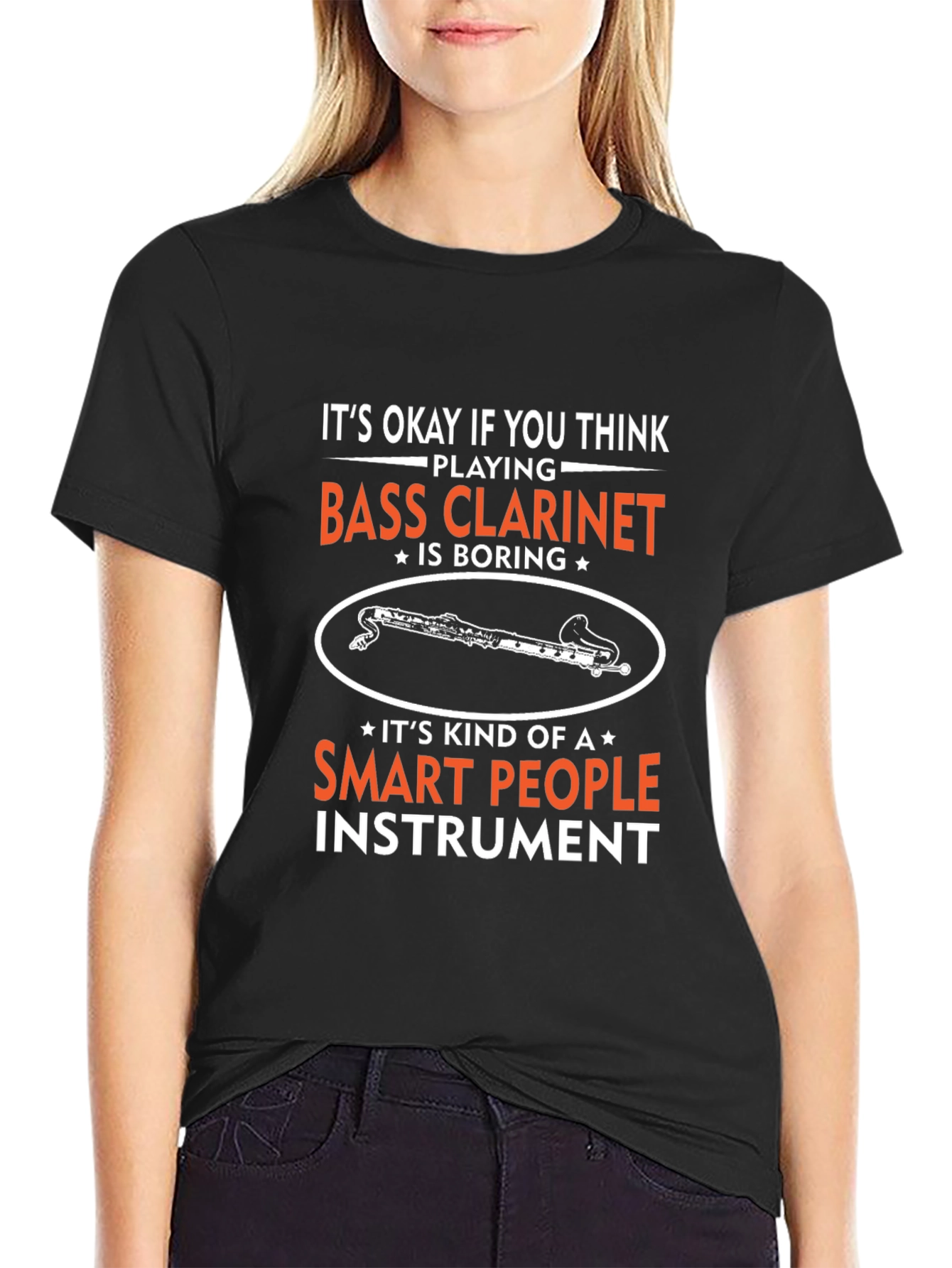 Bass Clarinet T-Shirt - Smart People Instrument Tee