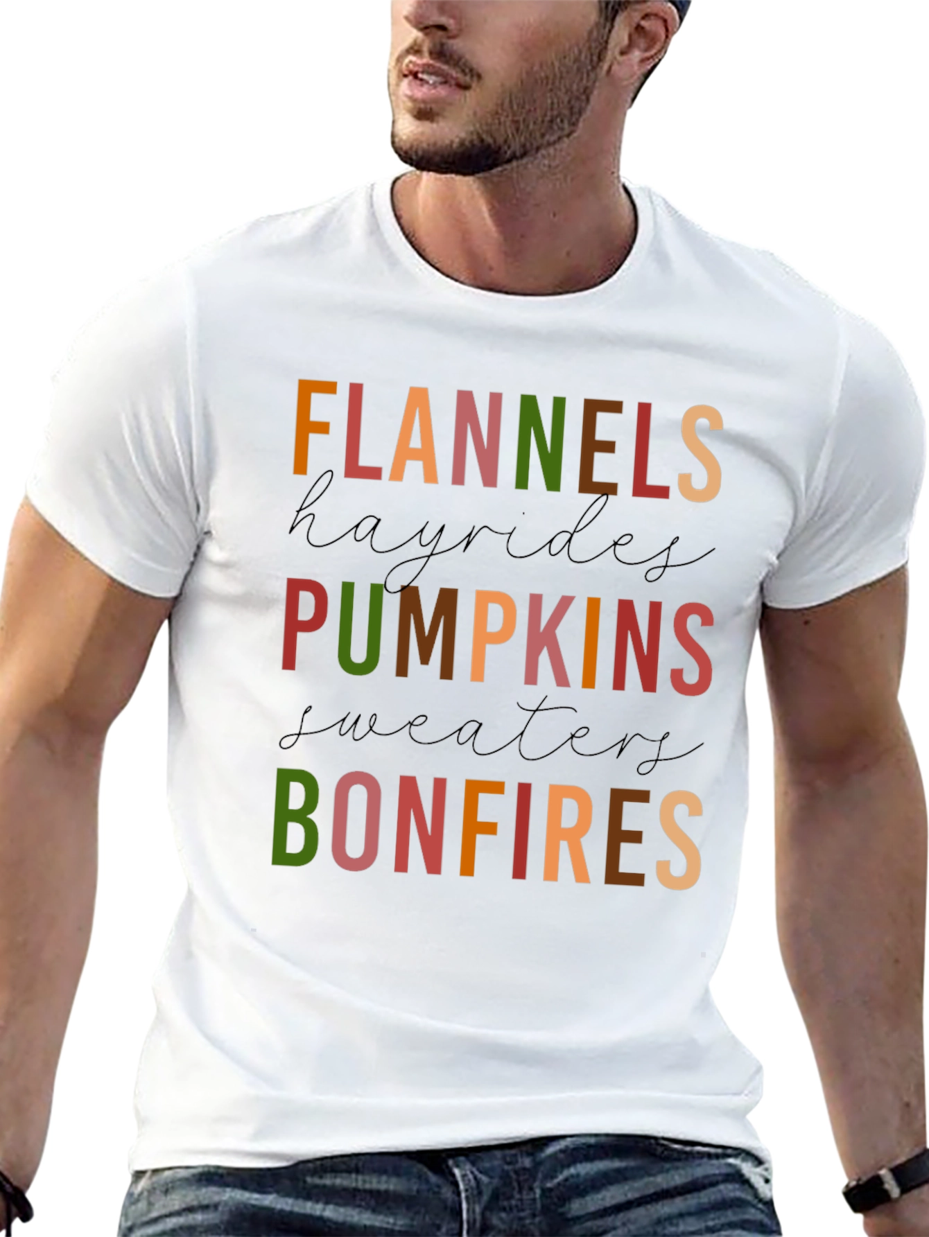 Fall Favorites Graphic Tee - Bonfires & Pumpkins