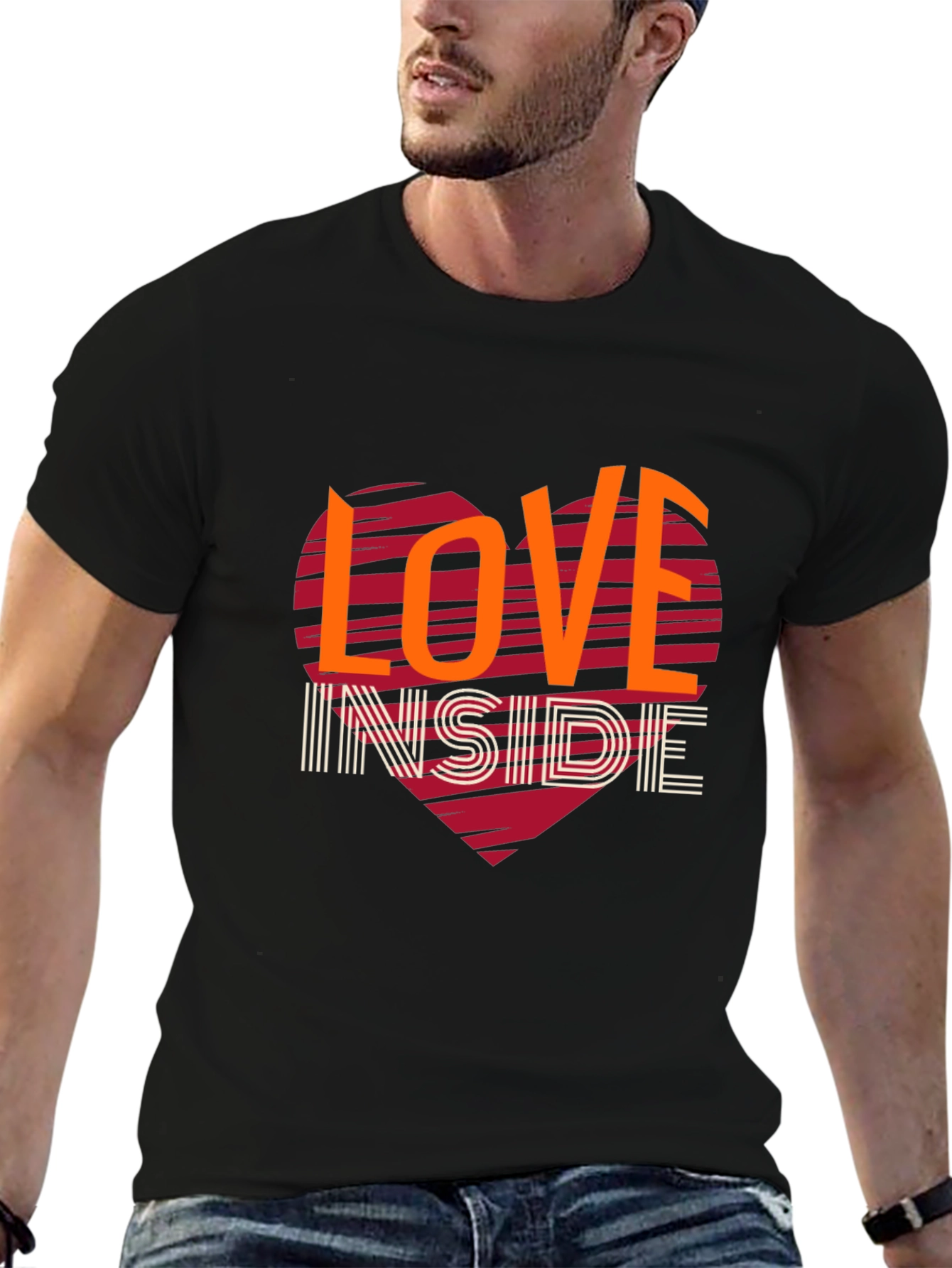 Love Inside Graphic Tee - Trendy Heart Design