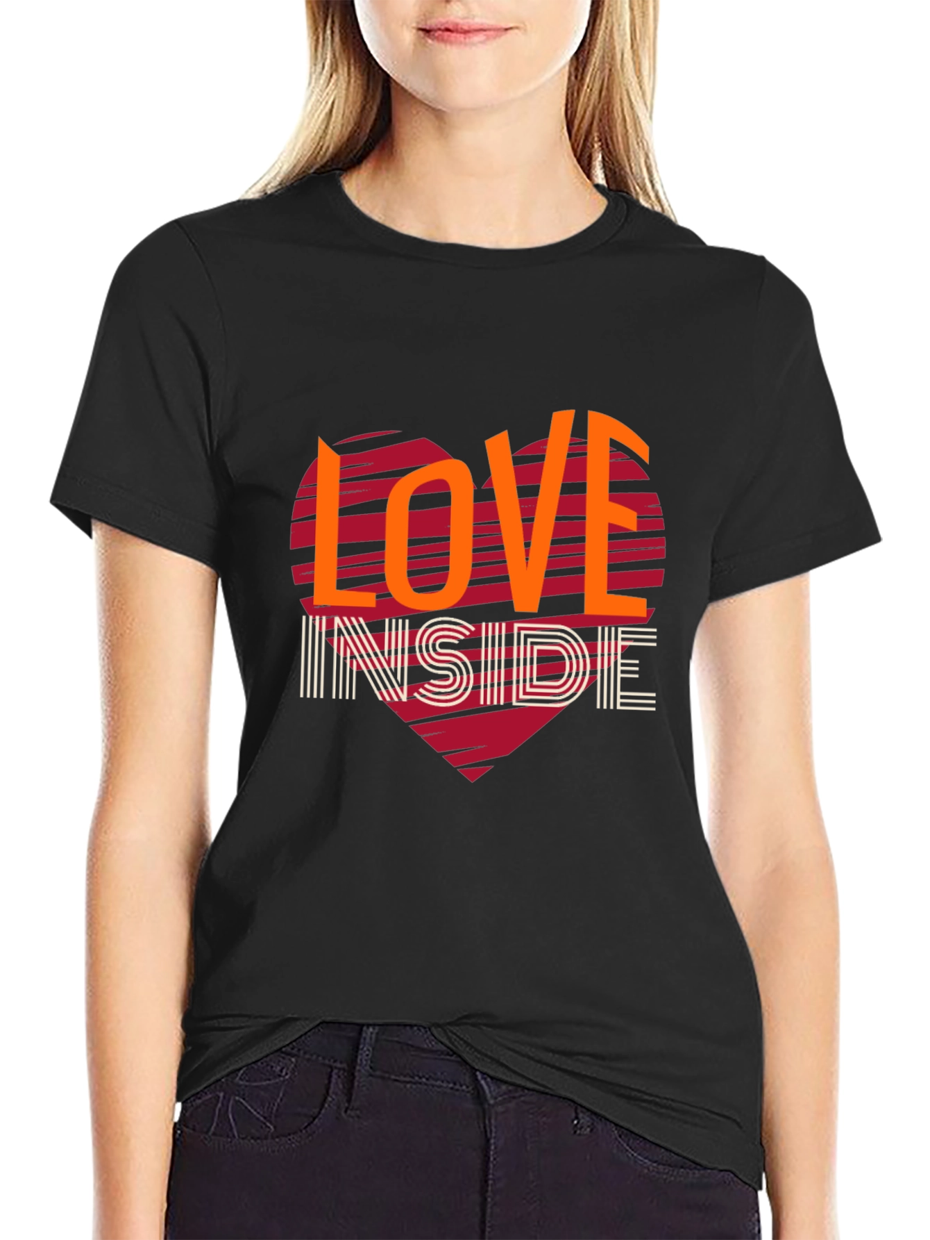 Love Inside Graphic Tee - Trendy Heart Design