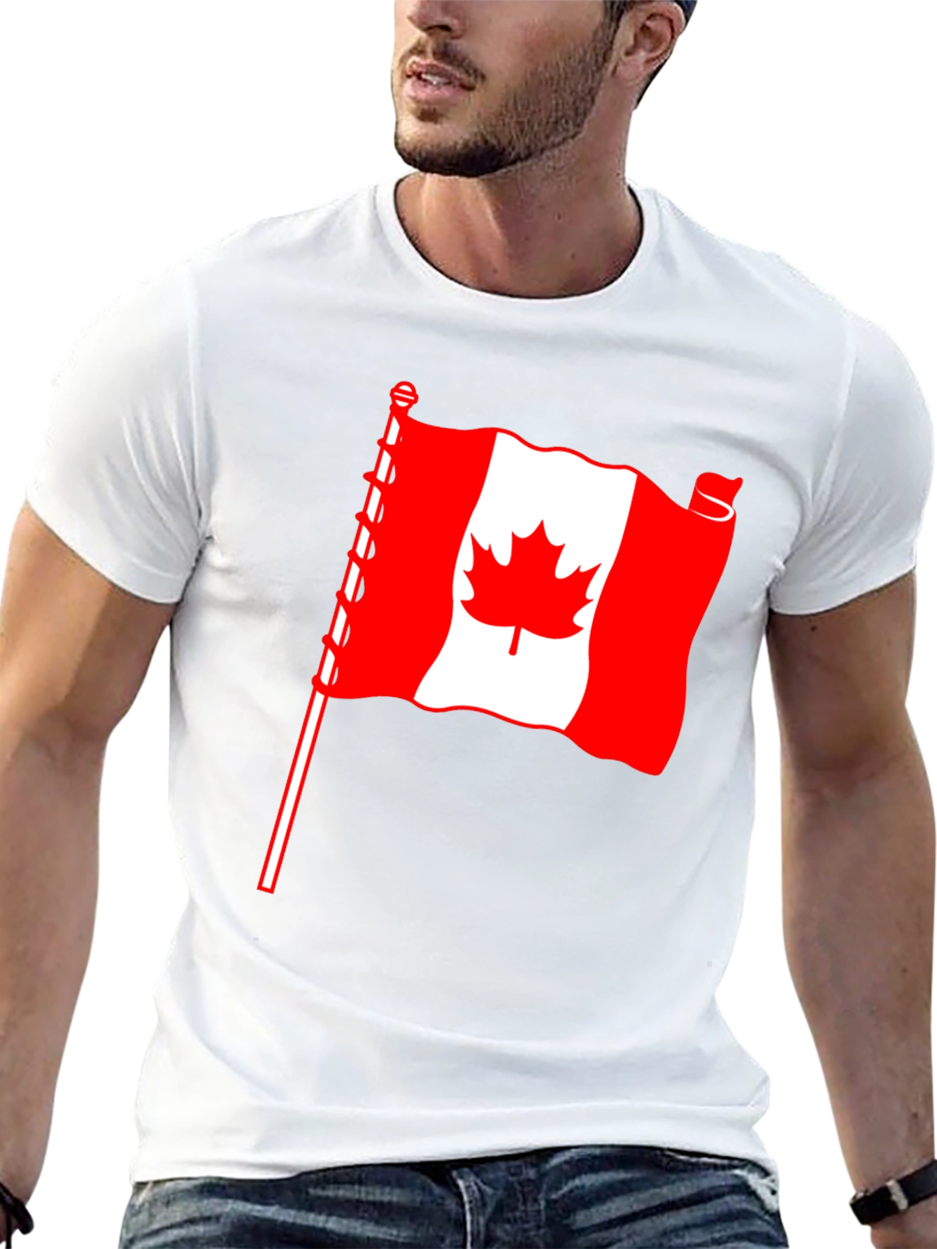 Canadian Flag T-Shirt - Stylish Patriotism