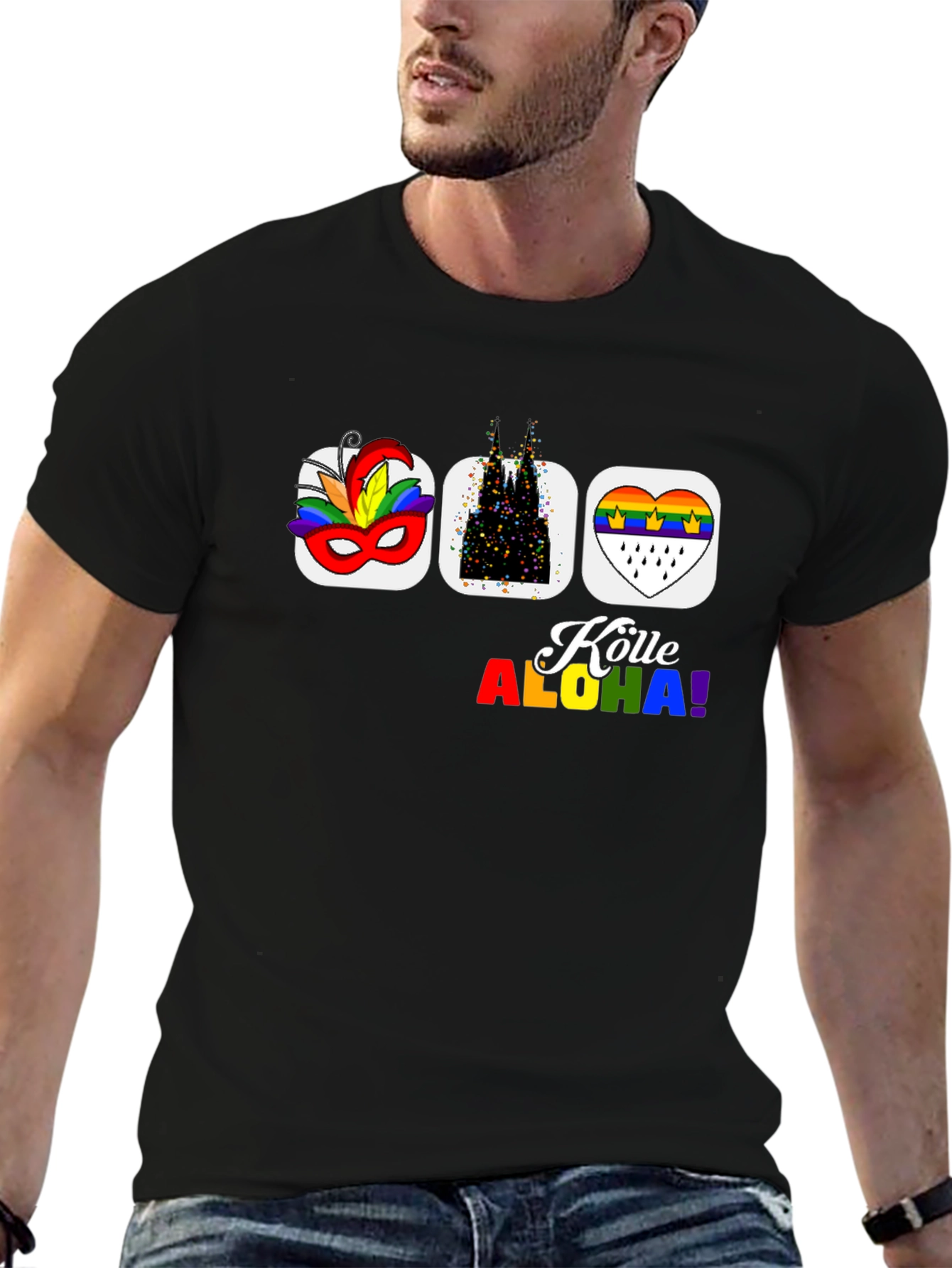 Köln Carnival Pride T-Shirt - Black Graphic Tee