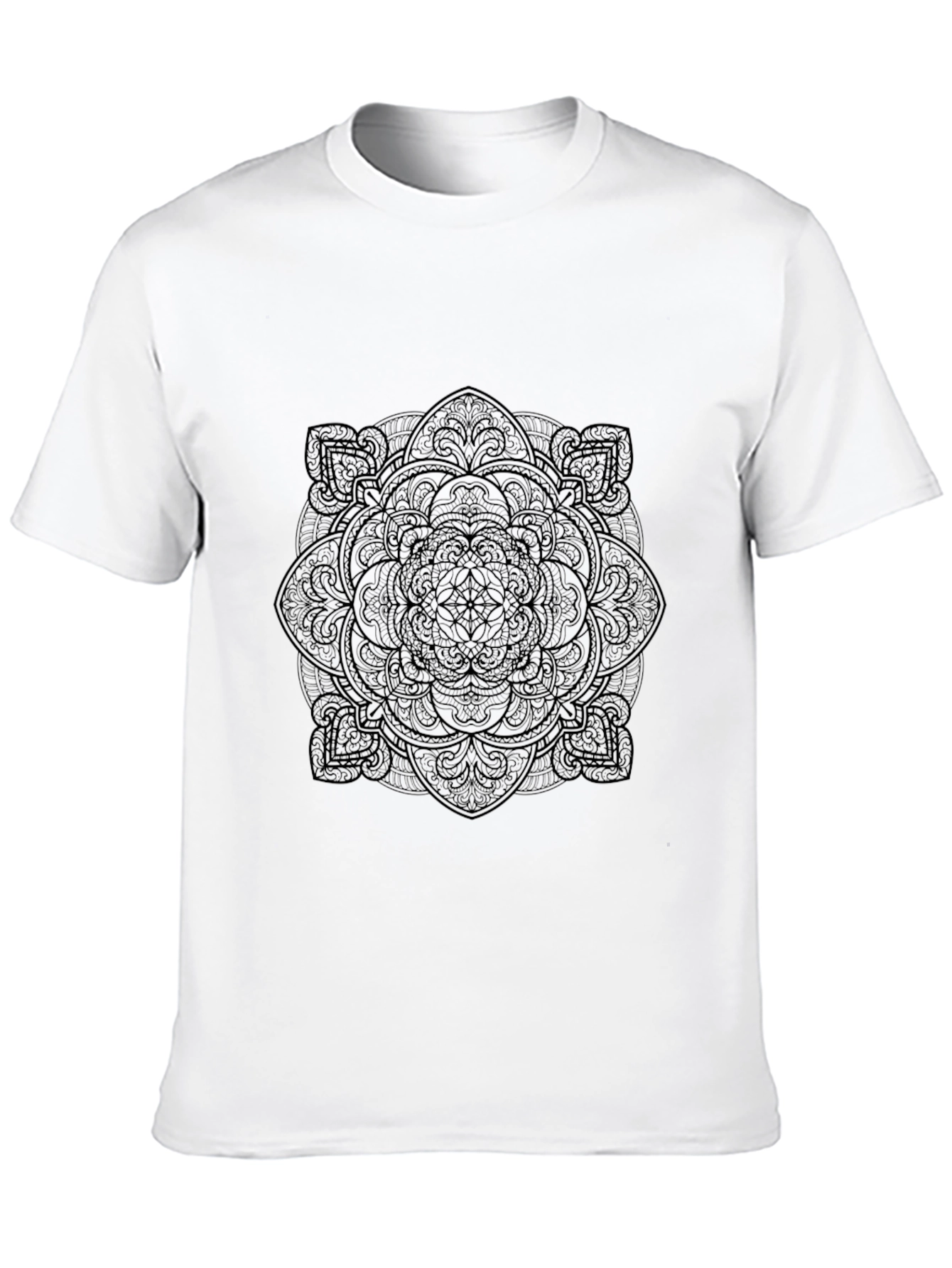 Black Mandala Graphic Tee - Stylish & Unique