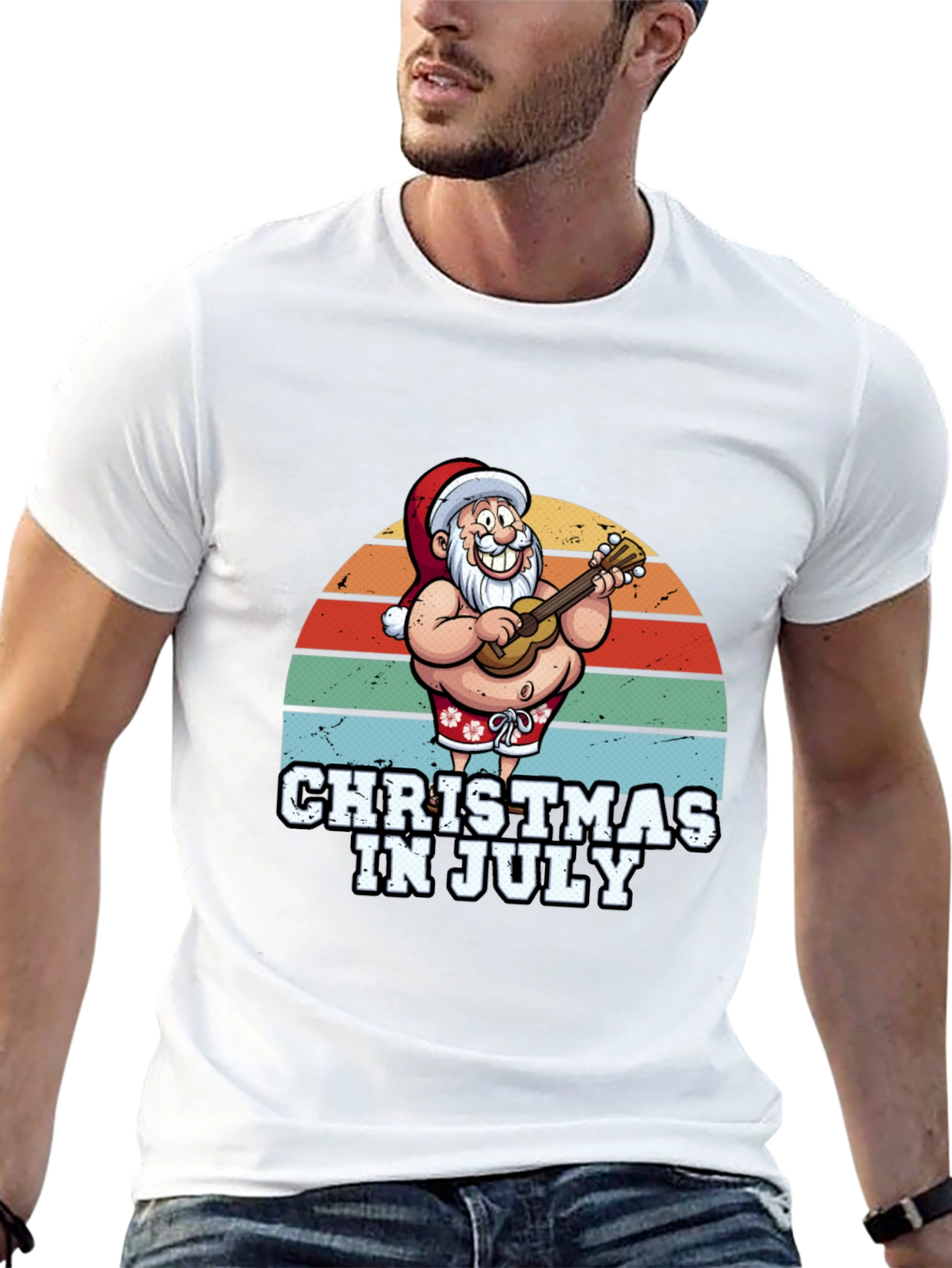 Christmas In July Santa T-Shirt