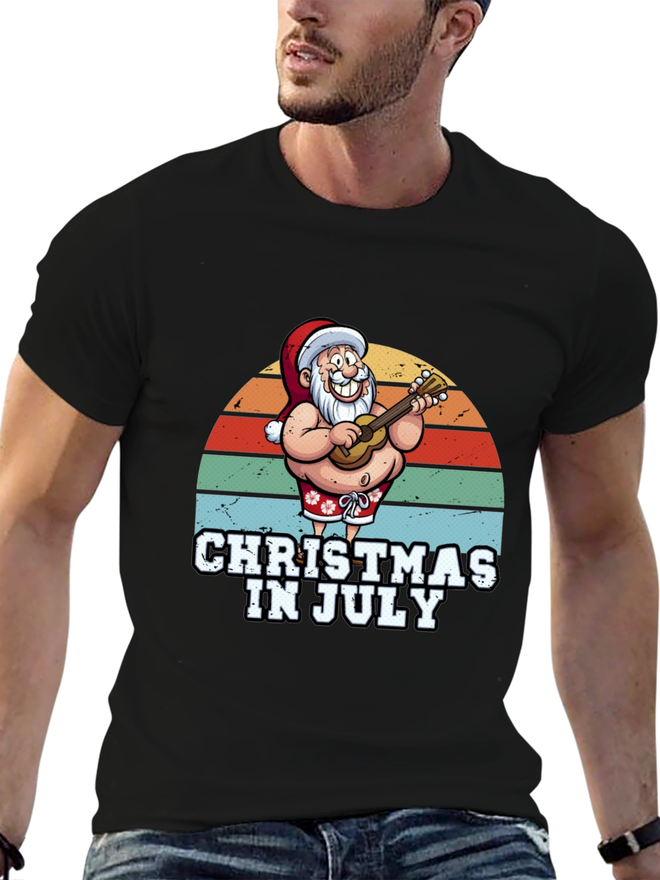 Christmas In July Santa T-Shirt