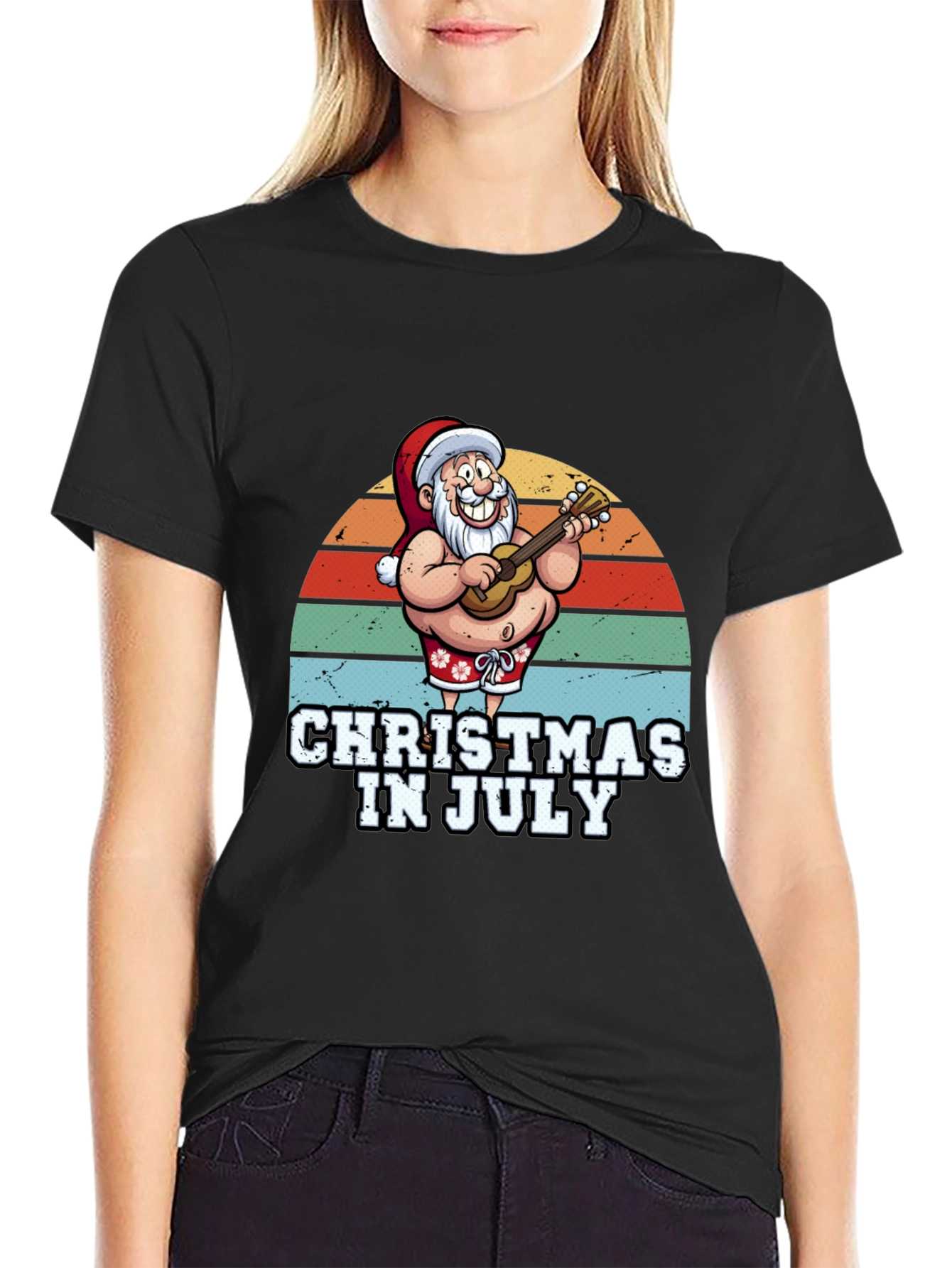 Christmas In July Santa T-Shirt