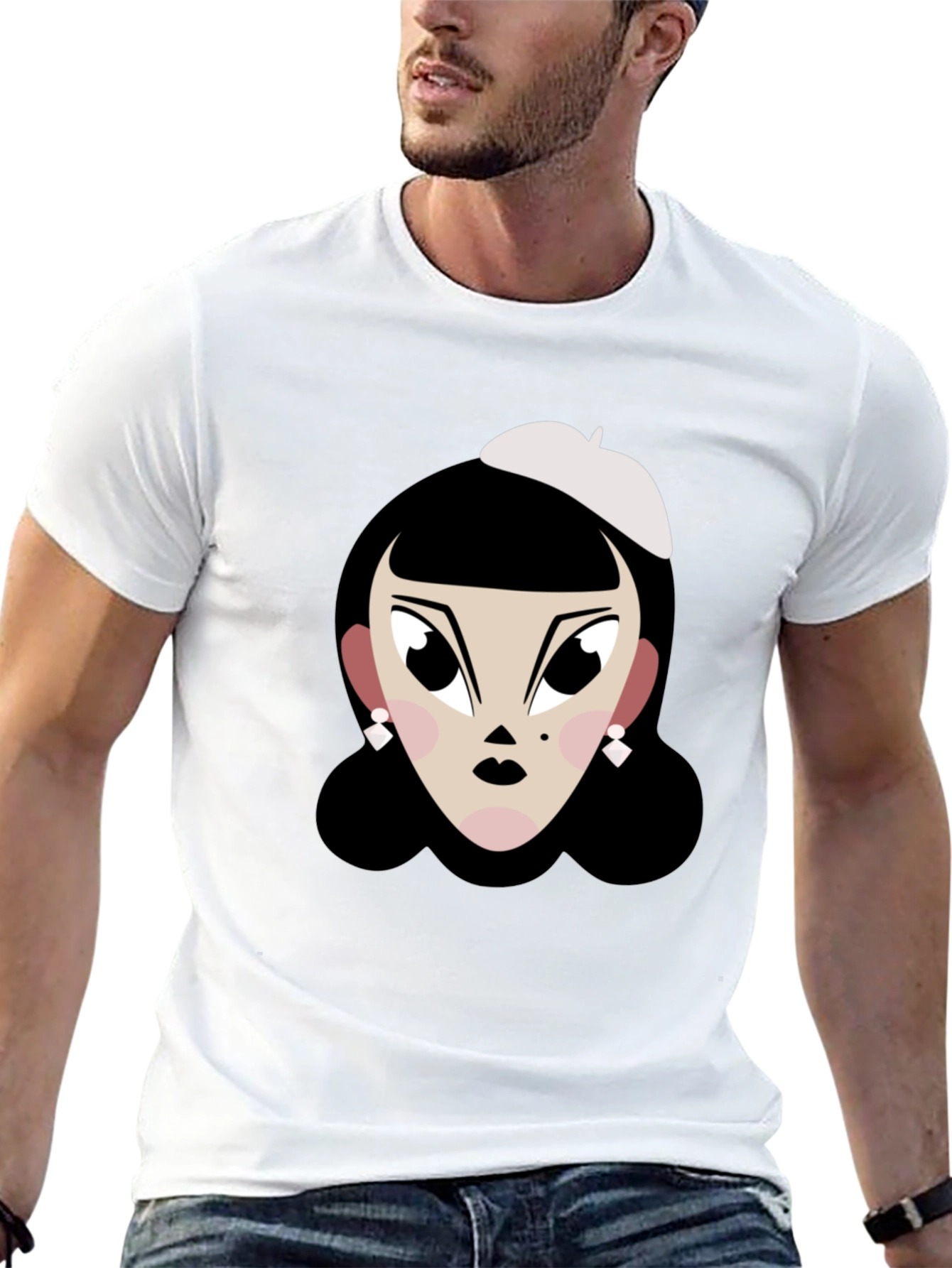 Cartoon Woman T-Shirt: Retro Chic Tee