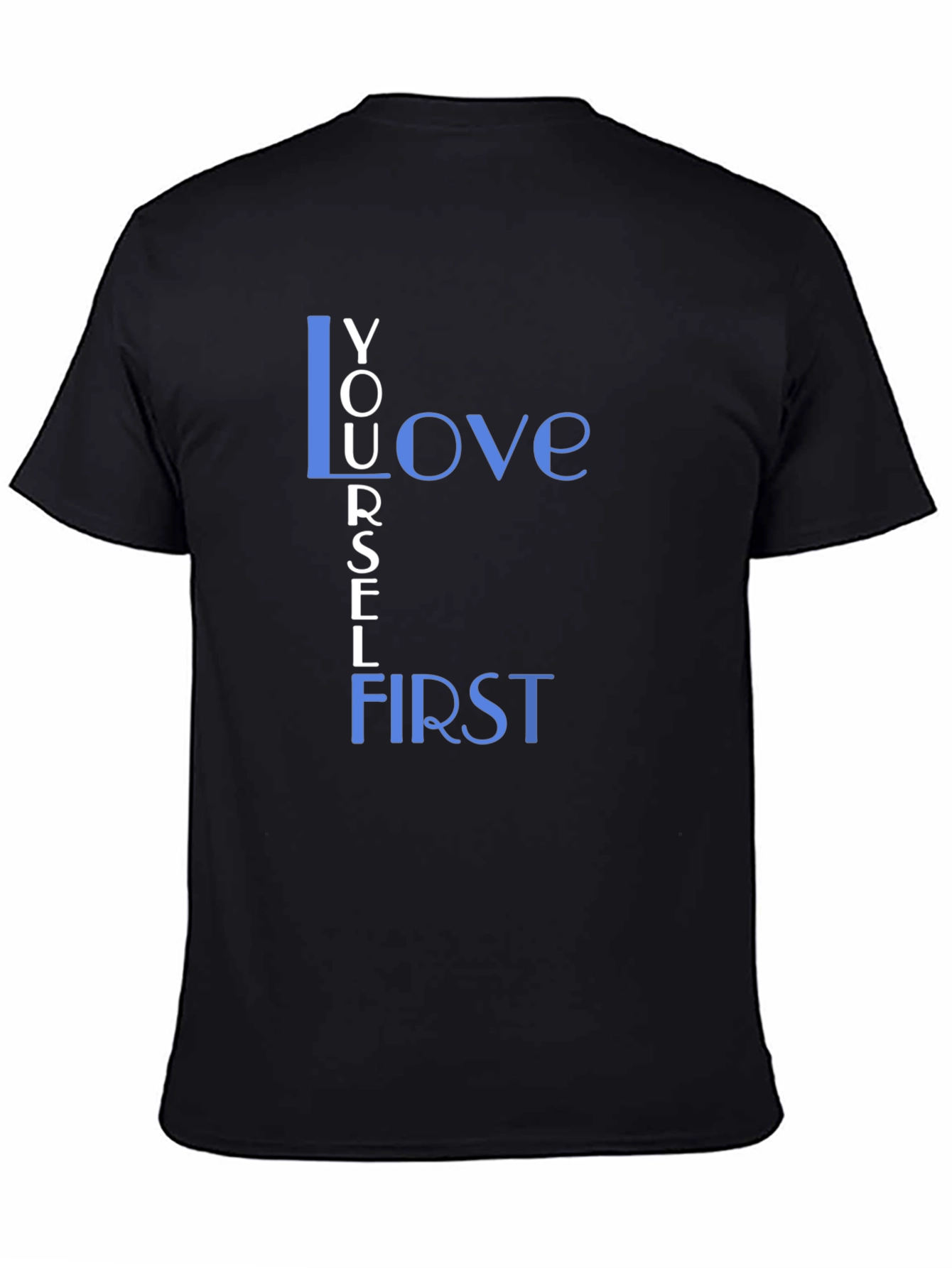Love Yourself First Graphic Tee - Black Cotton