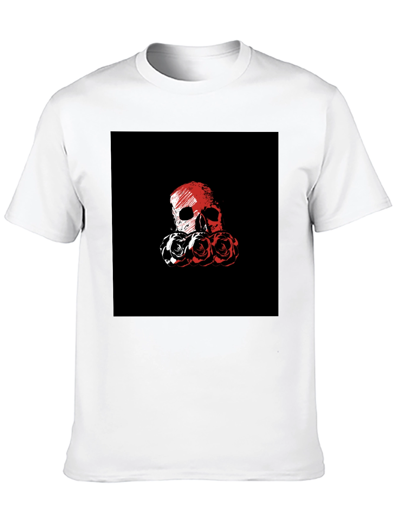 Skull & Roses Graphic Tee - Edgy Streetwear