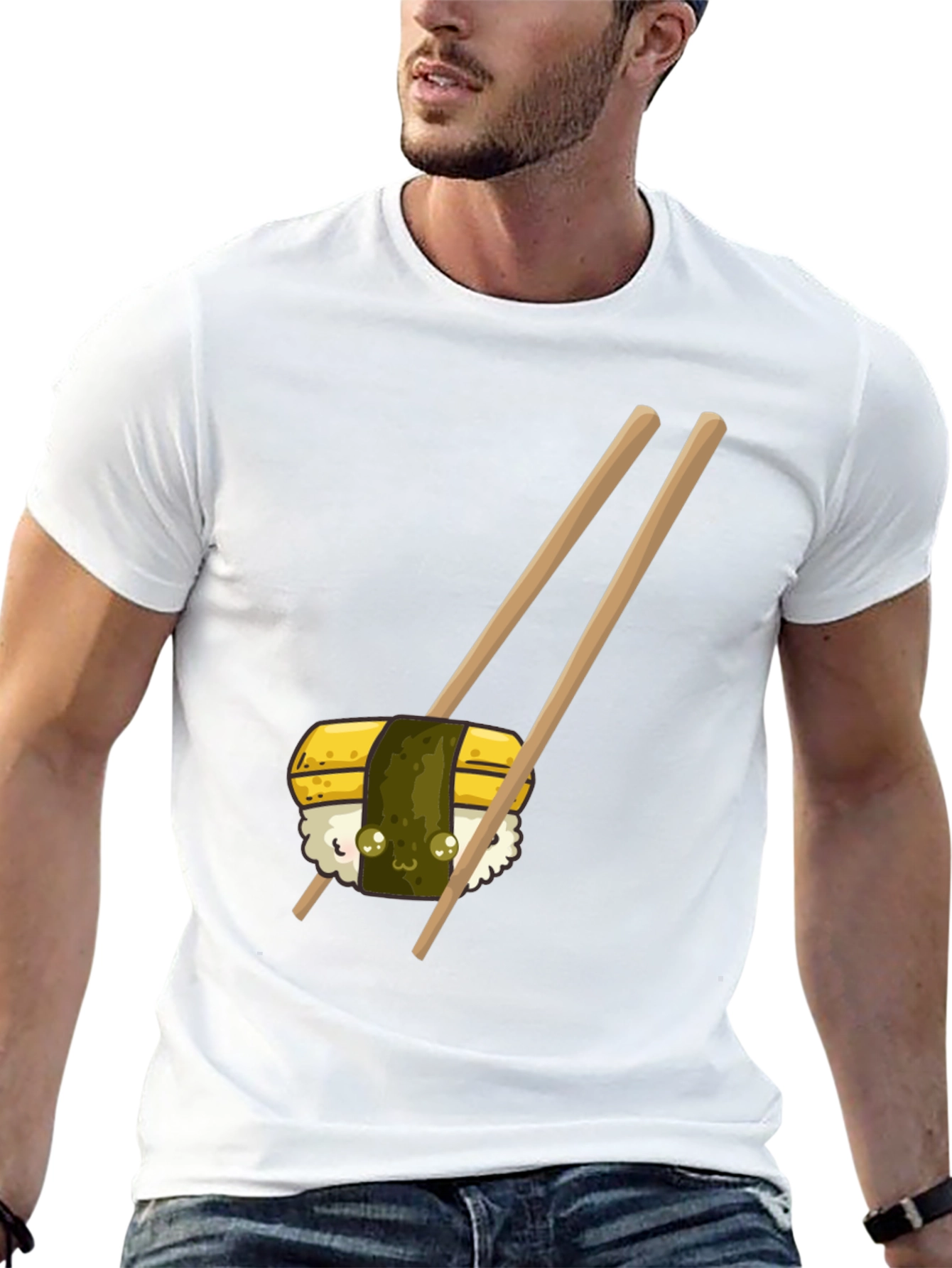 Sushi Graphic Tee - Unisex Black T-Shirt