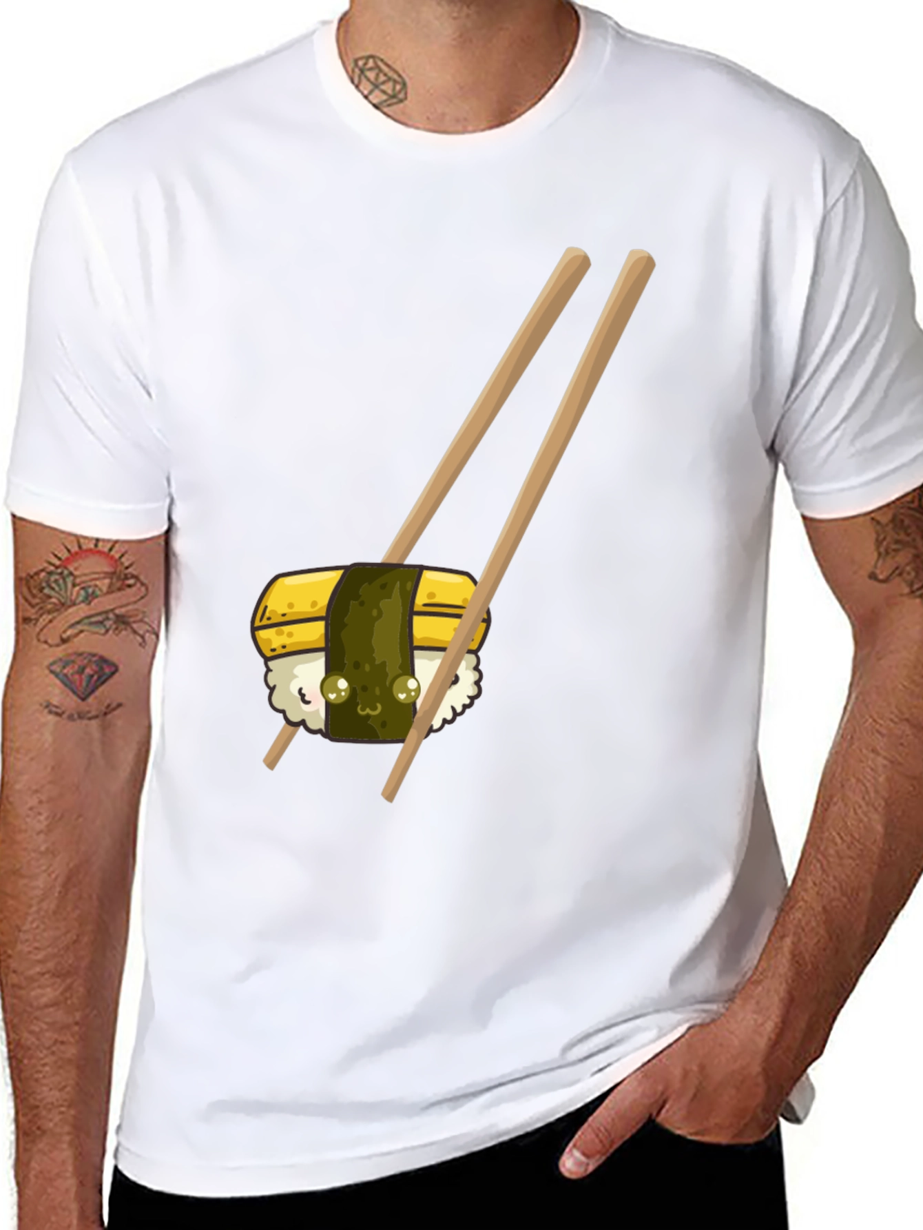 Sushi Graphic Tee - Unisex Black T-Shirt