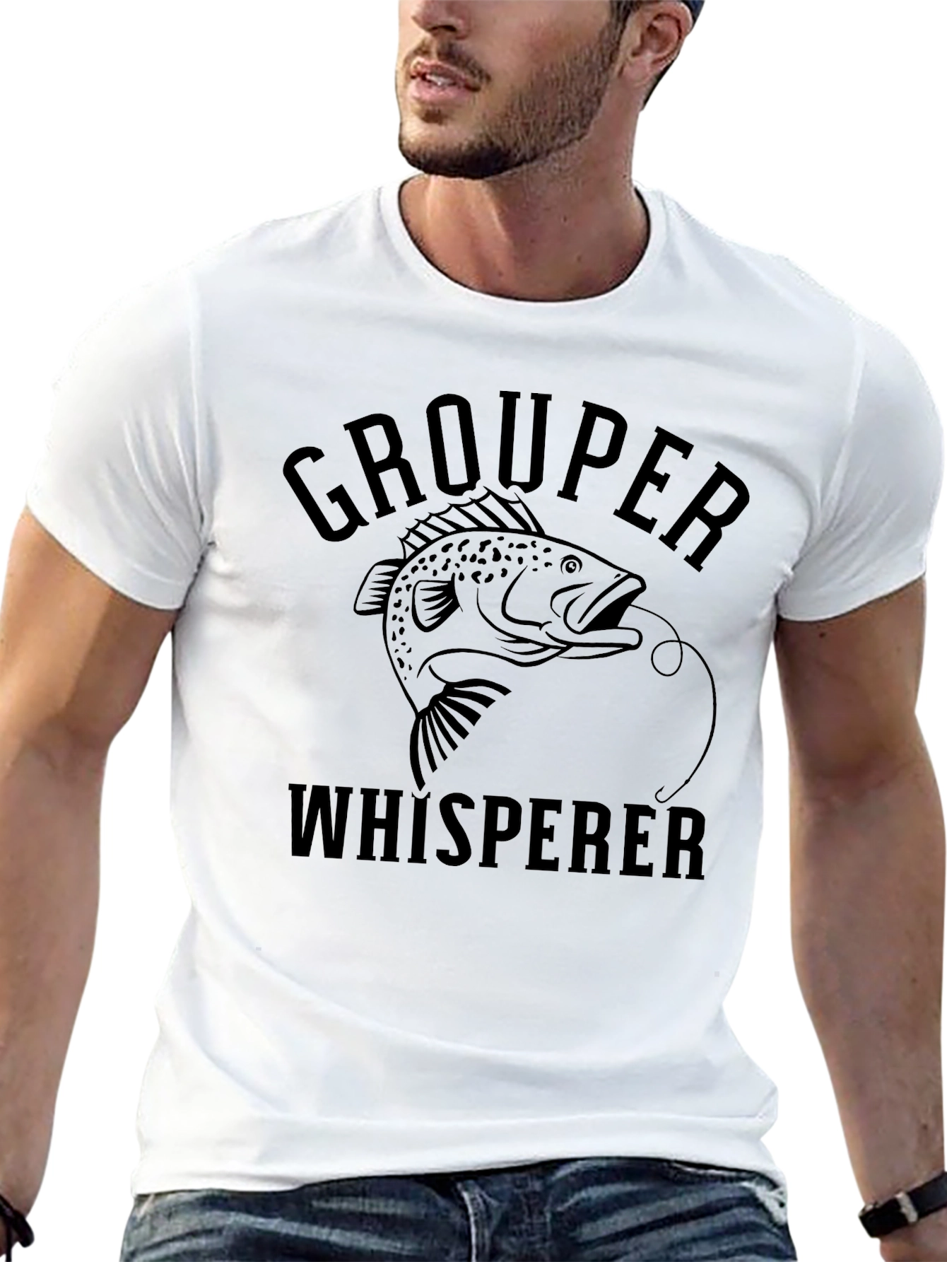 Grouper Whisperer Graphic T-Shirt - Fishing Enthusiast Tee