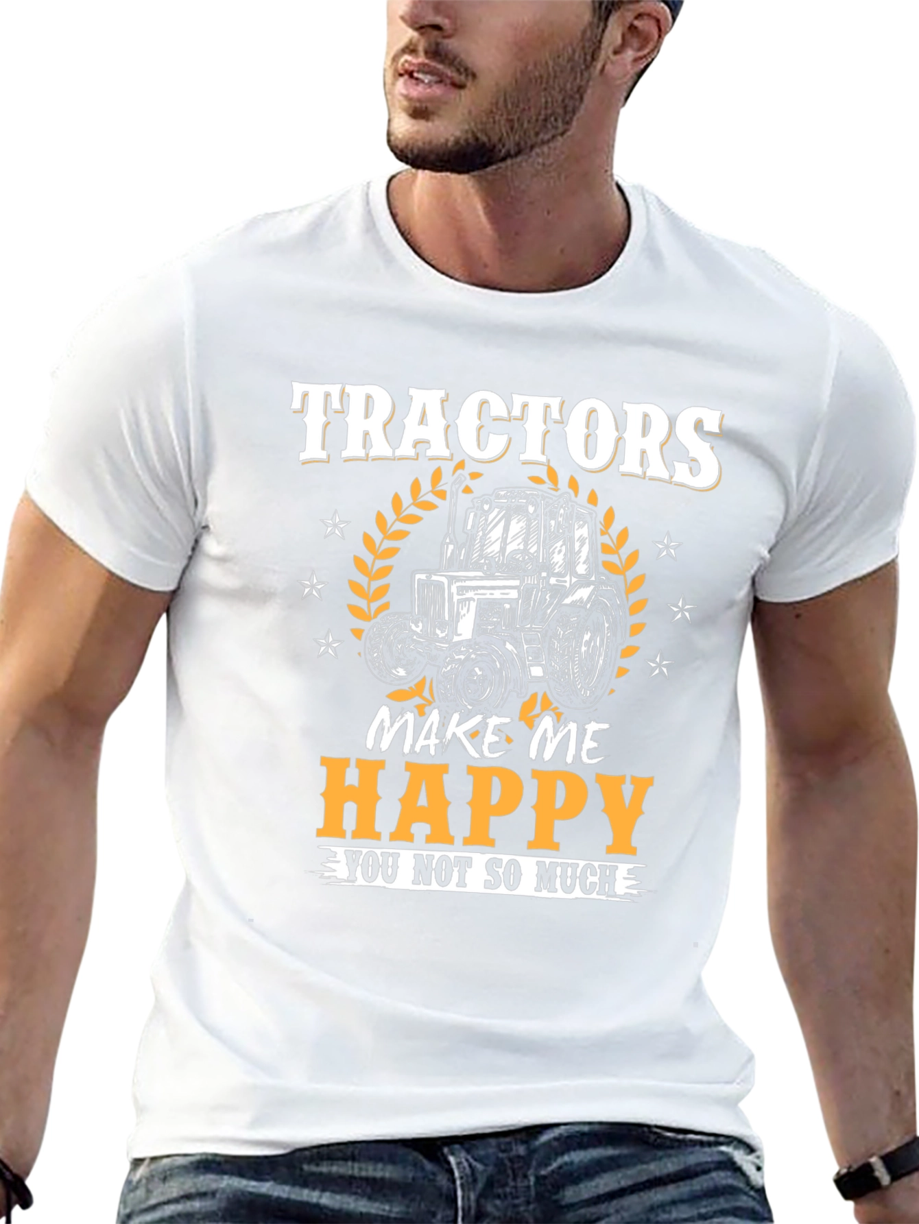 Tractors Make Me Happy Graphic Tee