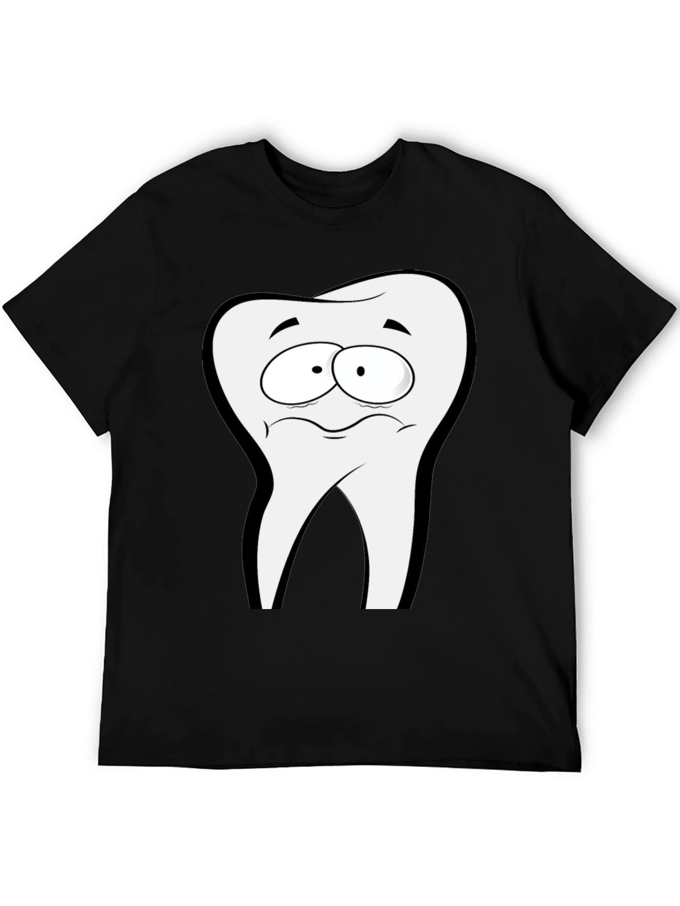 Funny Tooth Graphic Black T-Shirt