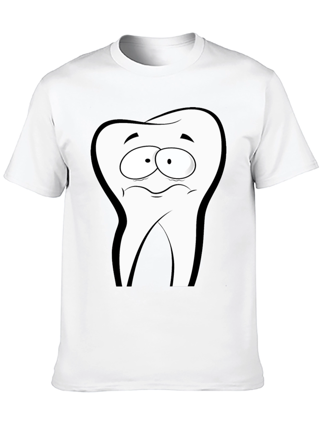 Funny Tooth Graphic Black T-Shirt