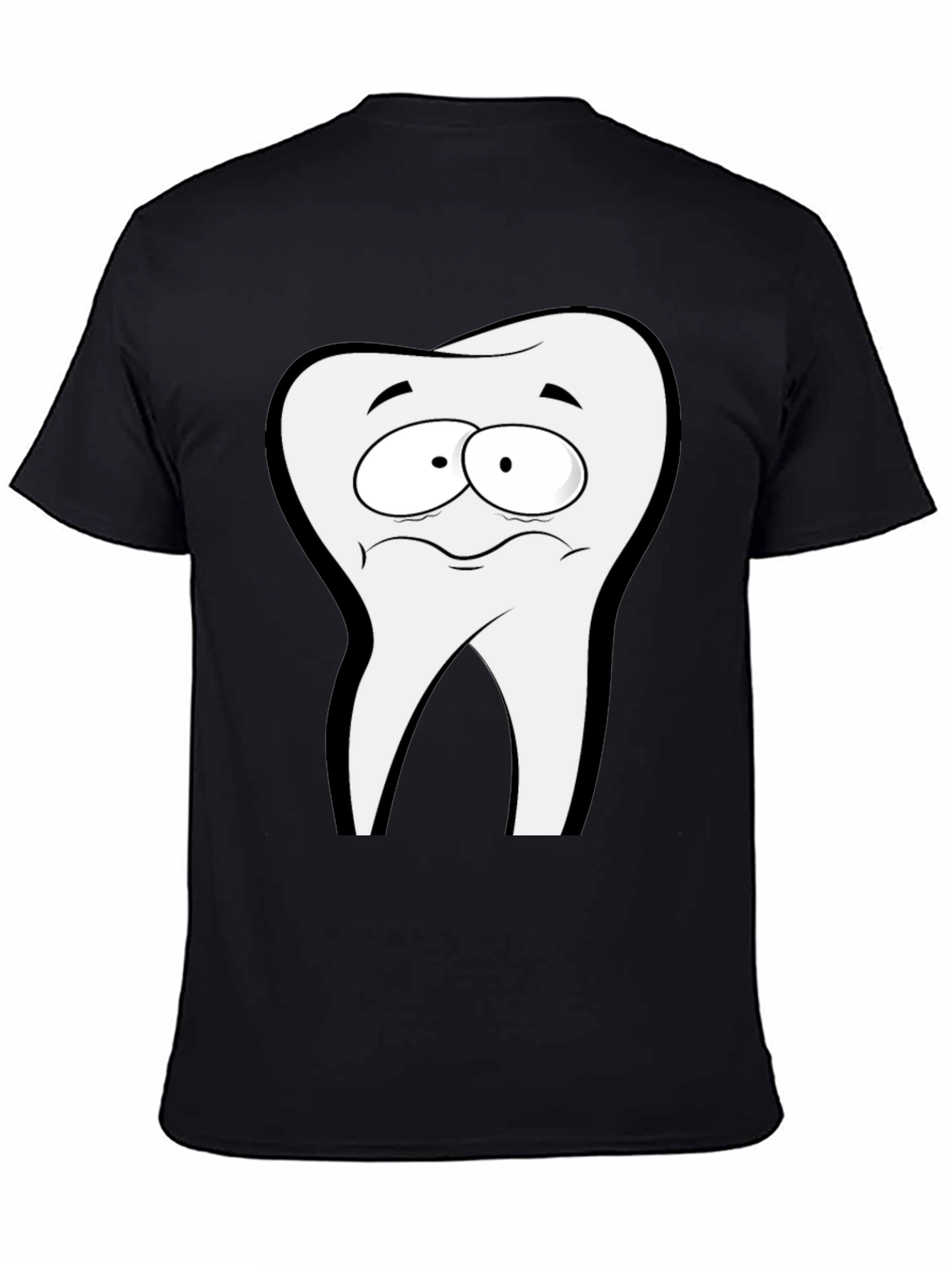 Funny Tooth Graphic Black T-Shirt