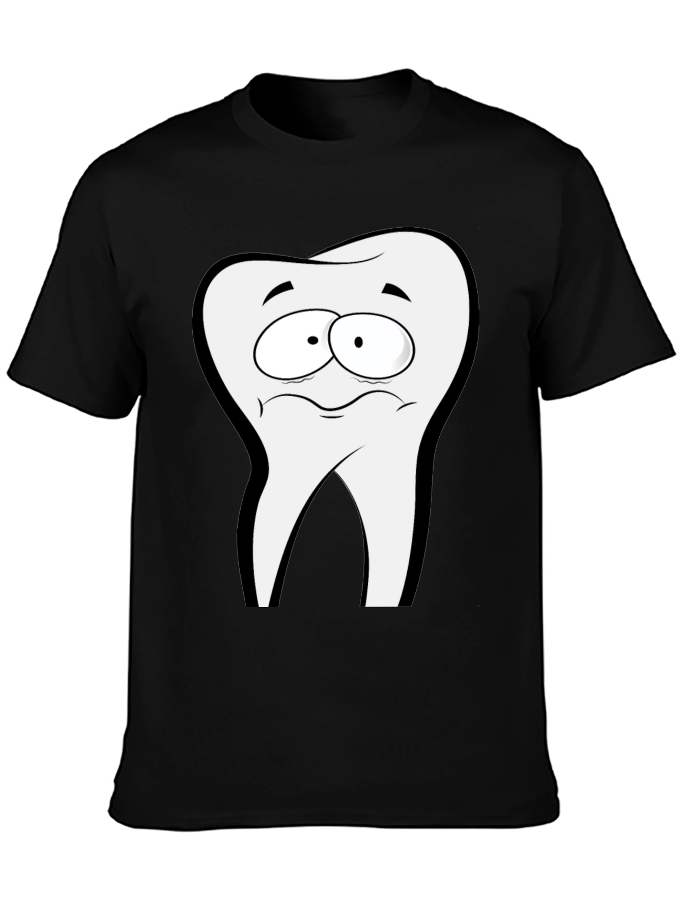 Funny Tooth Graphic Black T-Shirt