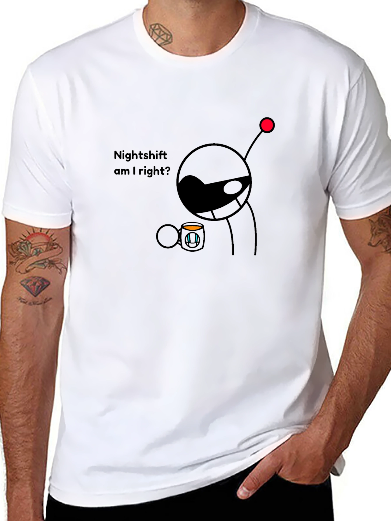 Nightshift Reddit Alien Black T-Shirt