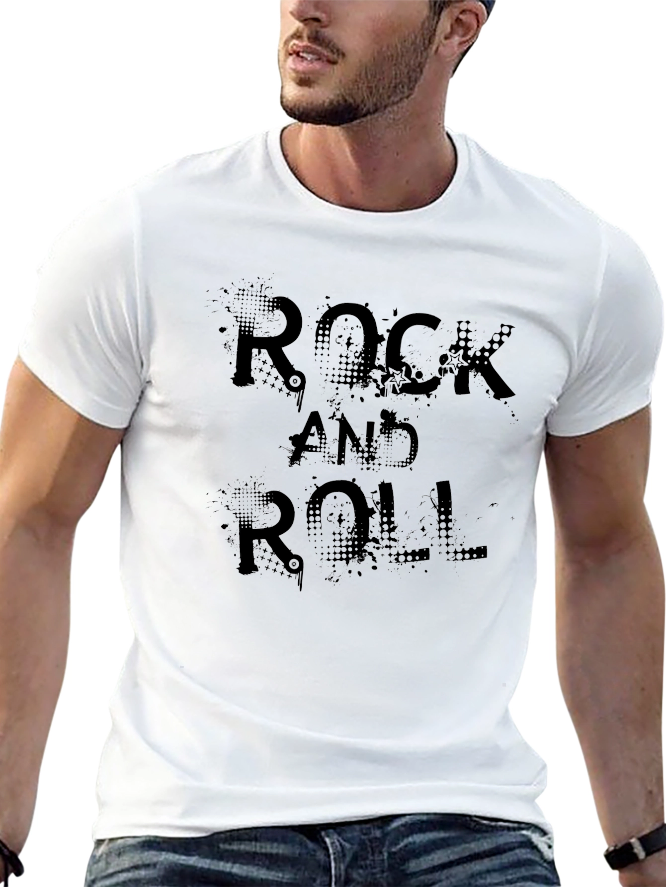 Rock and Roll Graphic Tee - Black