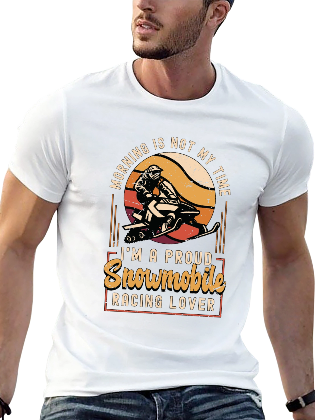 Snowmobile Racing Lover Graphic Tee
