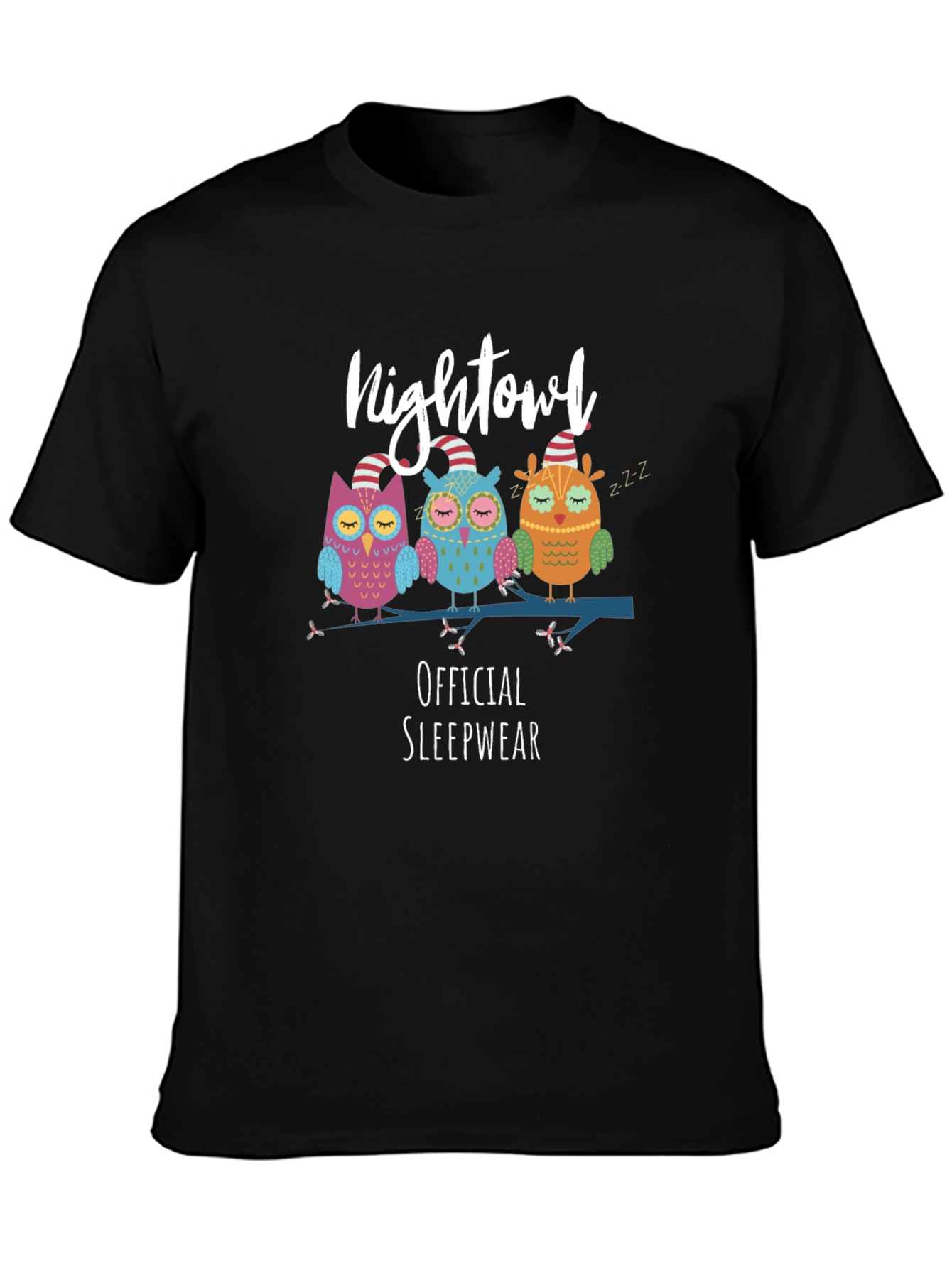 Night Owl Official Sleepwear Black T-Shirt