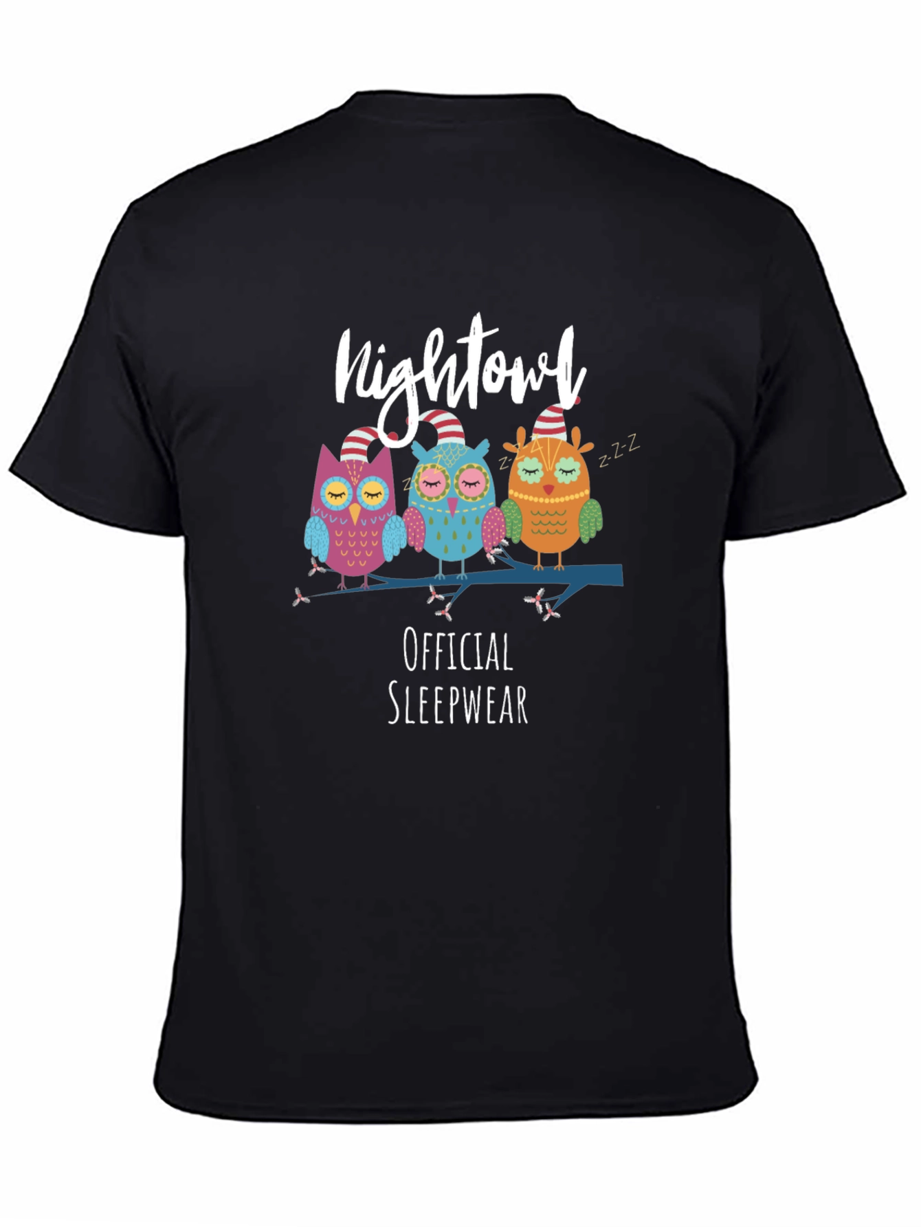 Night Owl Official Sleepwear Black T-Shirt