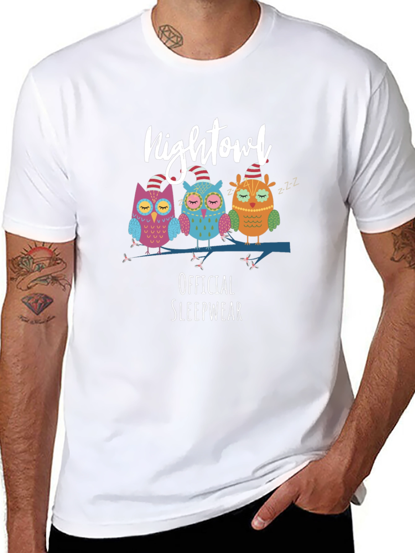 Night Owl Official Sleepwear Black T-Shirt
