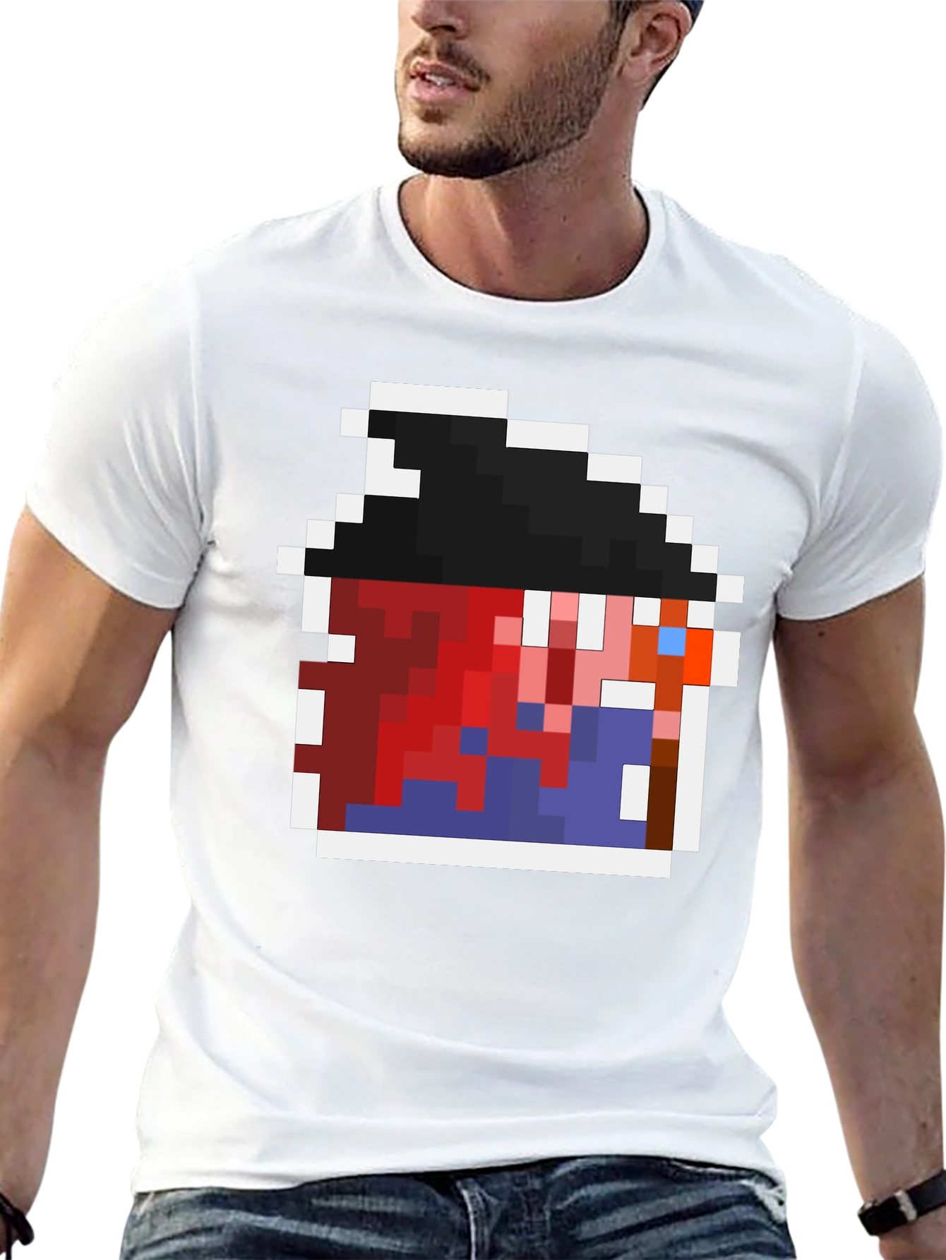 Pixelated Character Graphic Tee