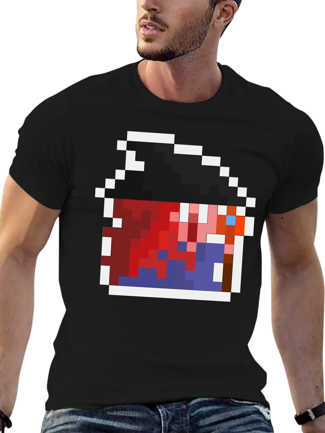 Pixelated Character Graphic Tee