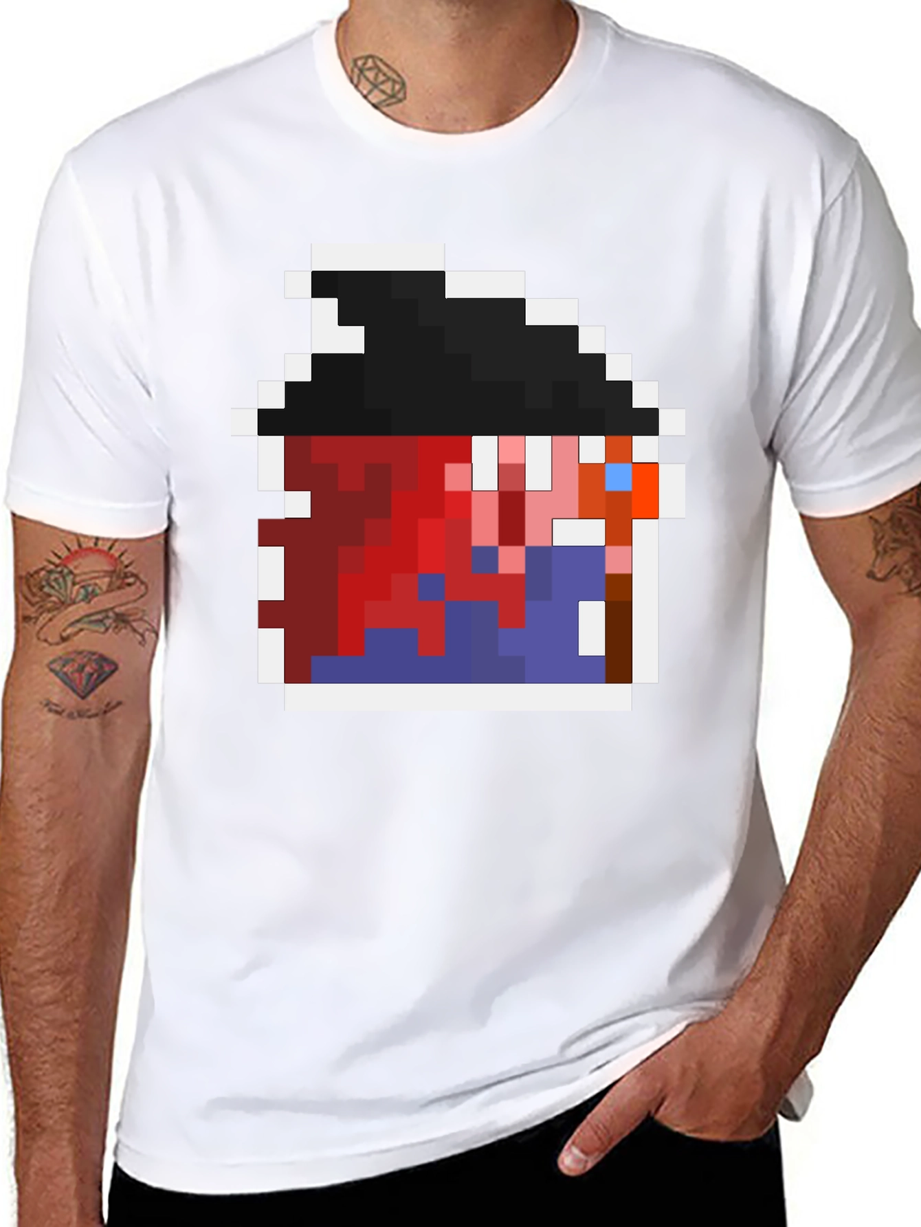 Pixelated Character Graphic Tee