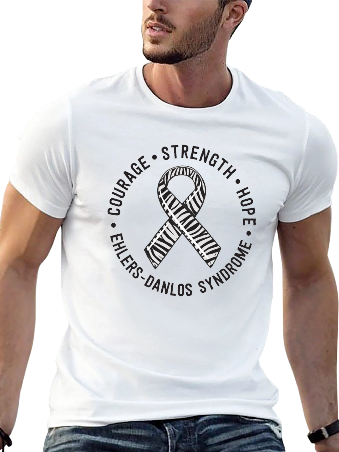 Ehlers-Danlos Syndrome Zebra Ribbon T-Shirt