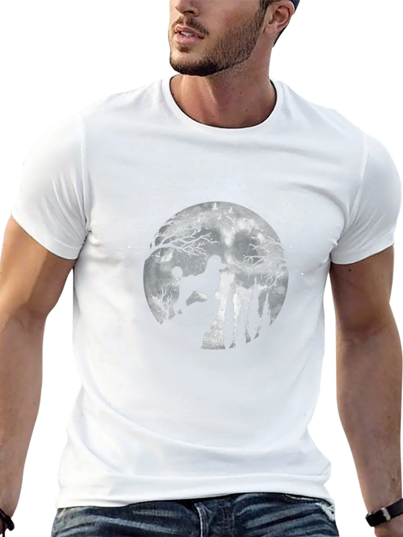 Poodle Moon Silhouette T-Shirt