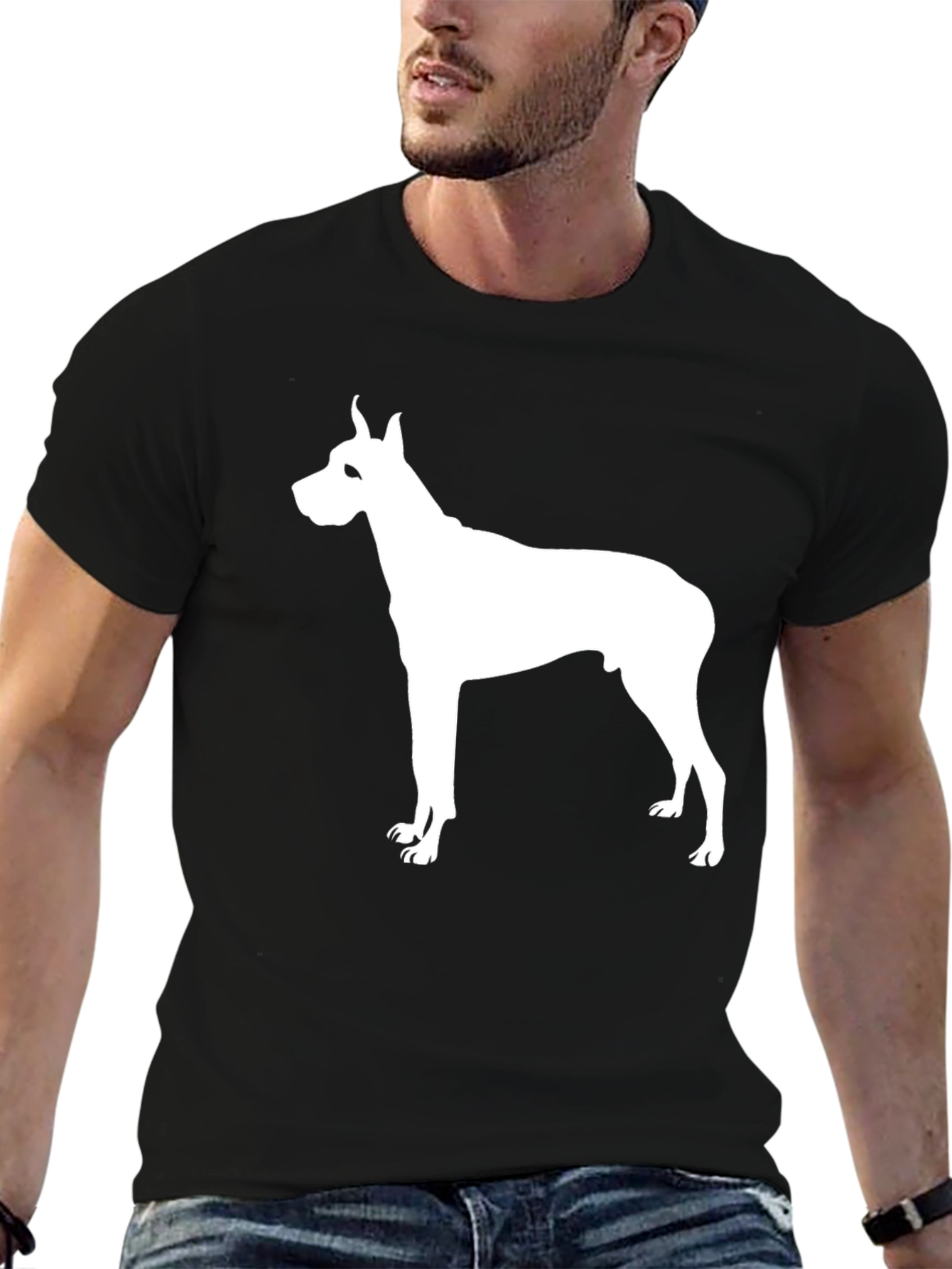 Dog Silhouette Black T-Shirt