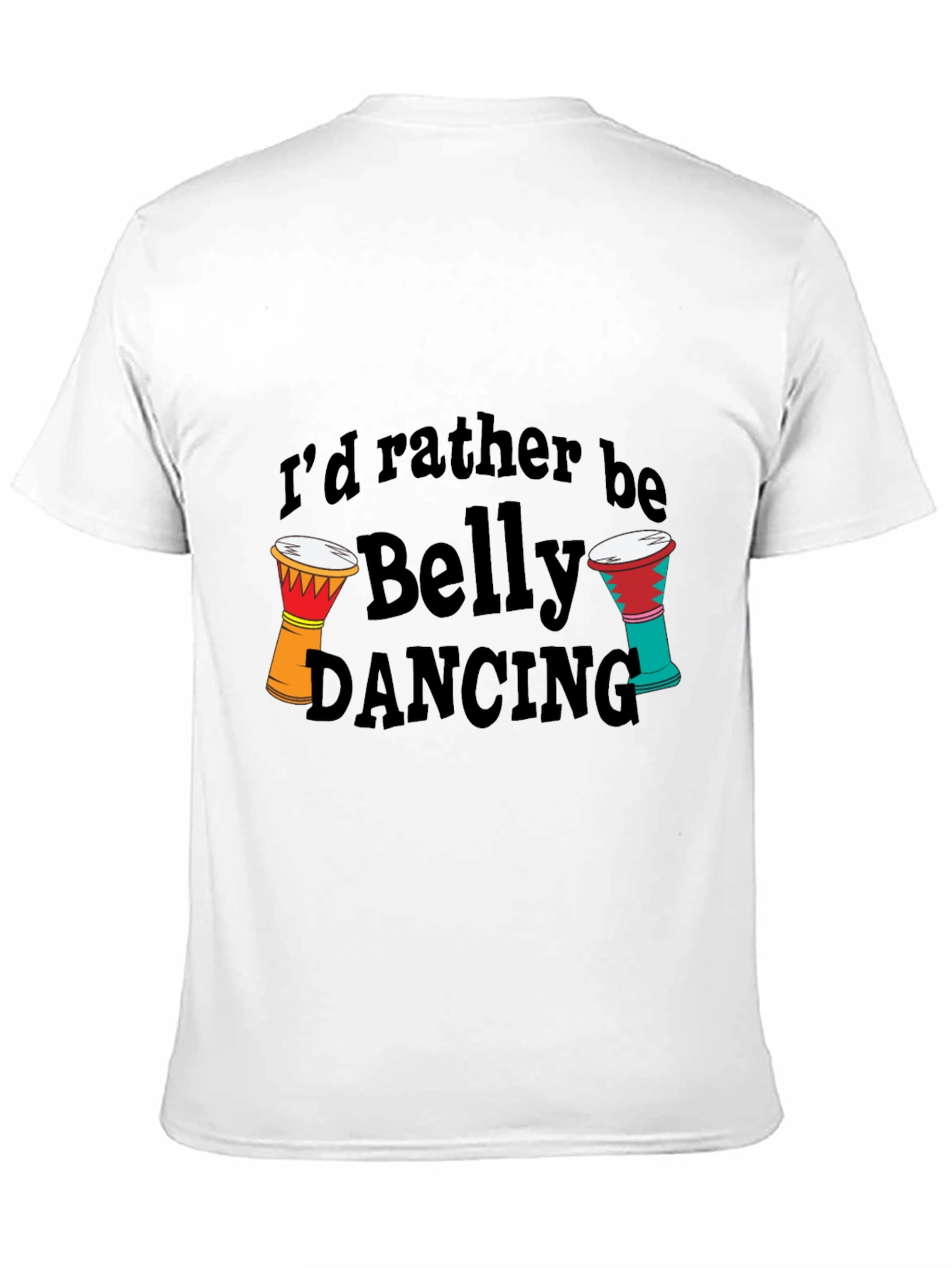 Belly Dancing Graphic Tee - Drum Design T-Shirt