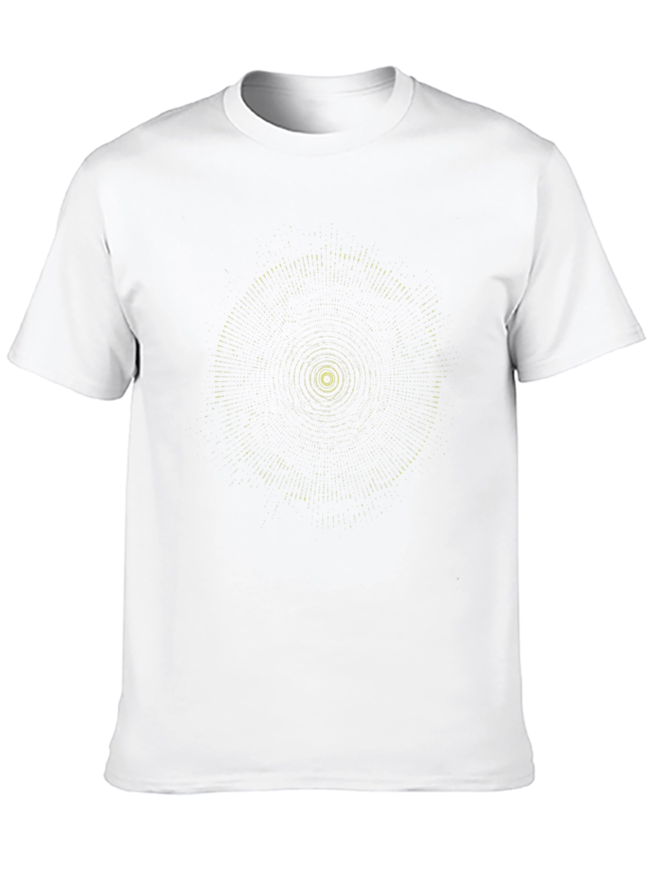 Black Tee with Geometric Circle Design
