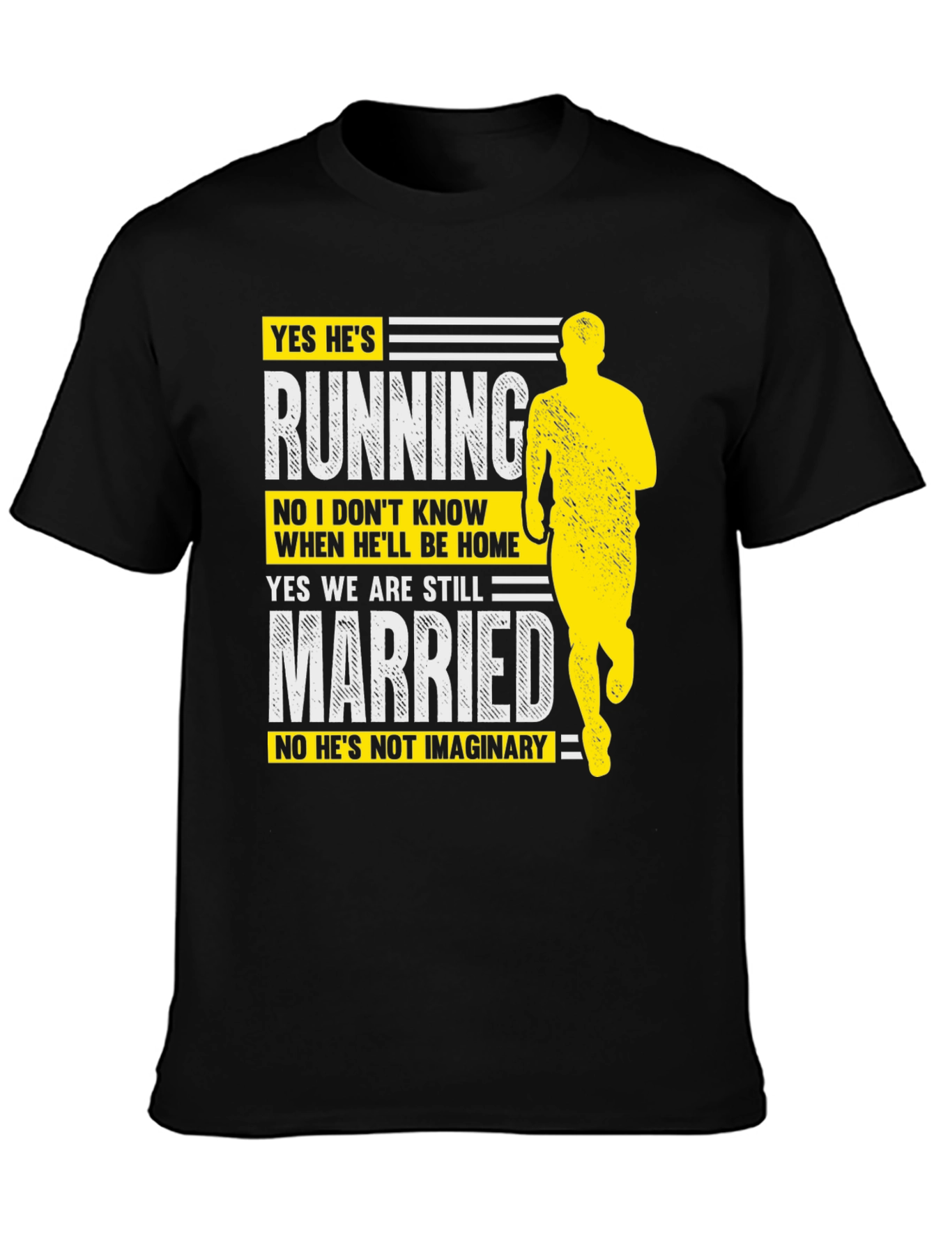 Funny Running Husband Graphic T-Shirt